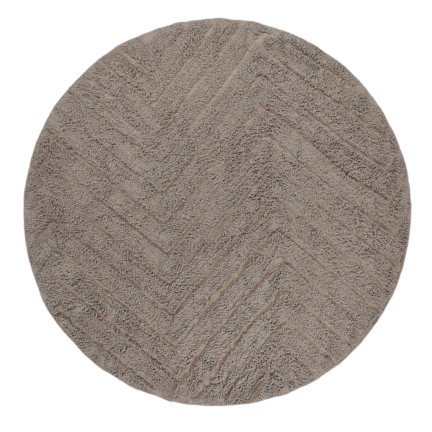Runde tepper - Conara Natural Cotton Shaggy (taupe)