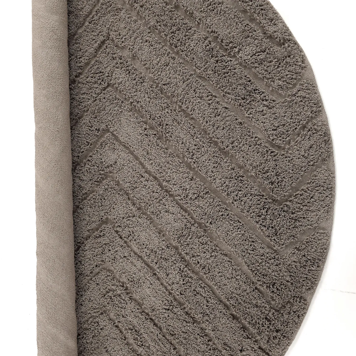 Runde tepper - Conara Natural Cotton Shaggy (taupe)