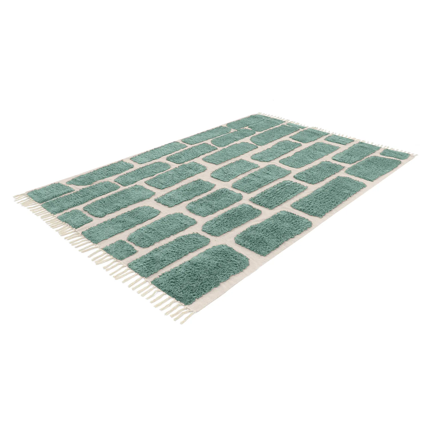 Ryetepper - Cyrus Natural Cotton Shaggy (grønn)