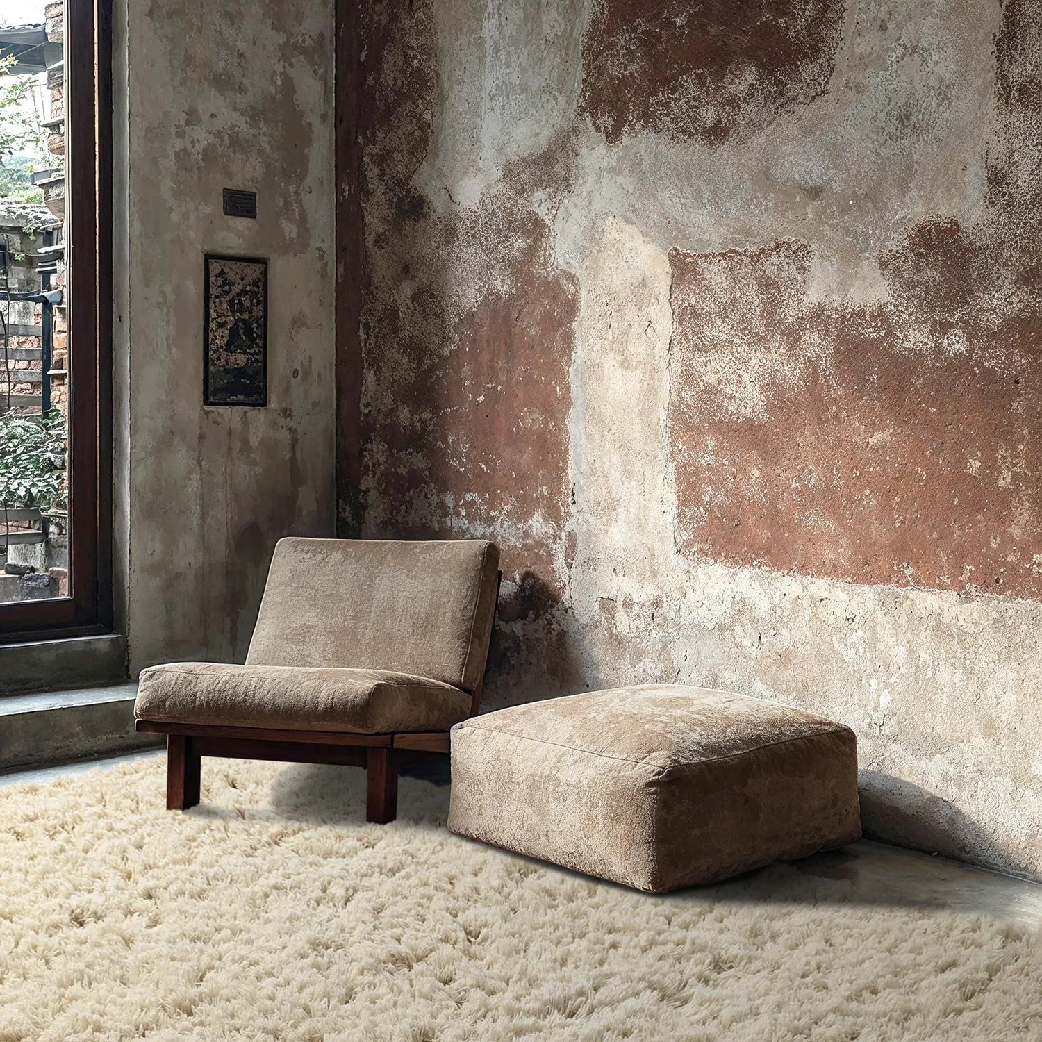 Ryetepper - Fassale Hand Woven Wool Shaggy (krem)