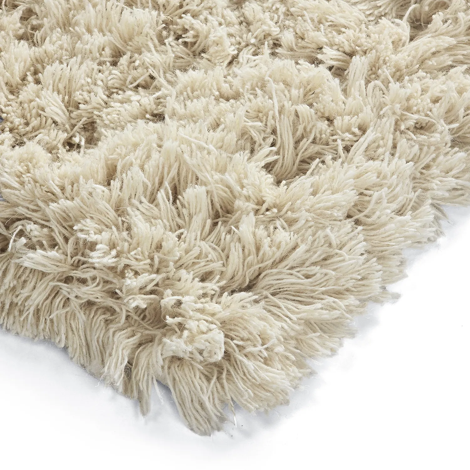 Ryetepper - Fassale Hand Woven Wool Shaggy (krem)