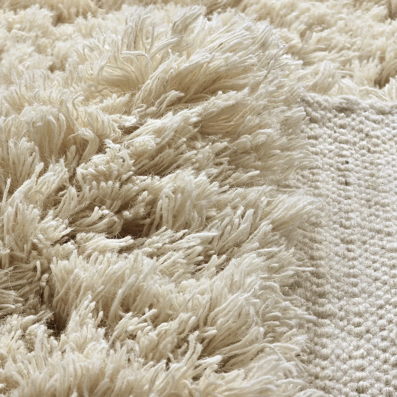 Ryetepper - Fassale Hand Woven Wool Shaggy (krem)