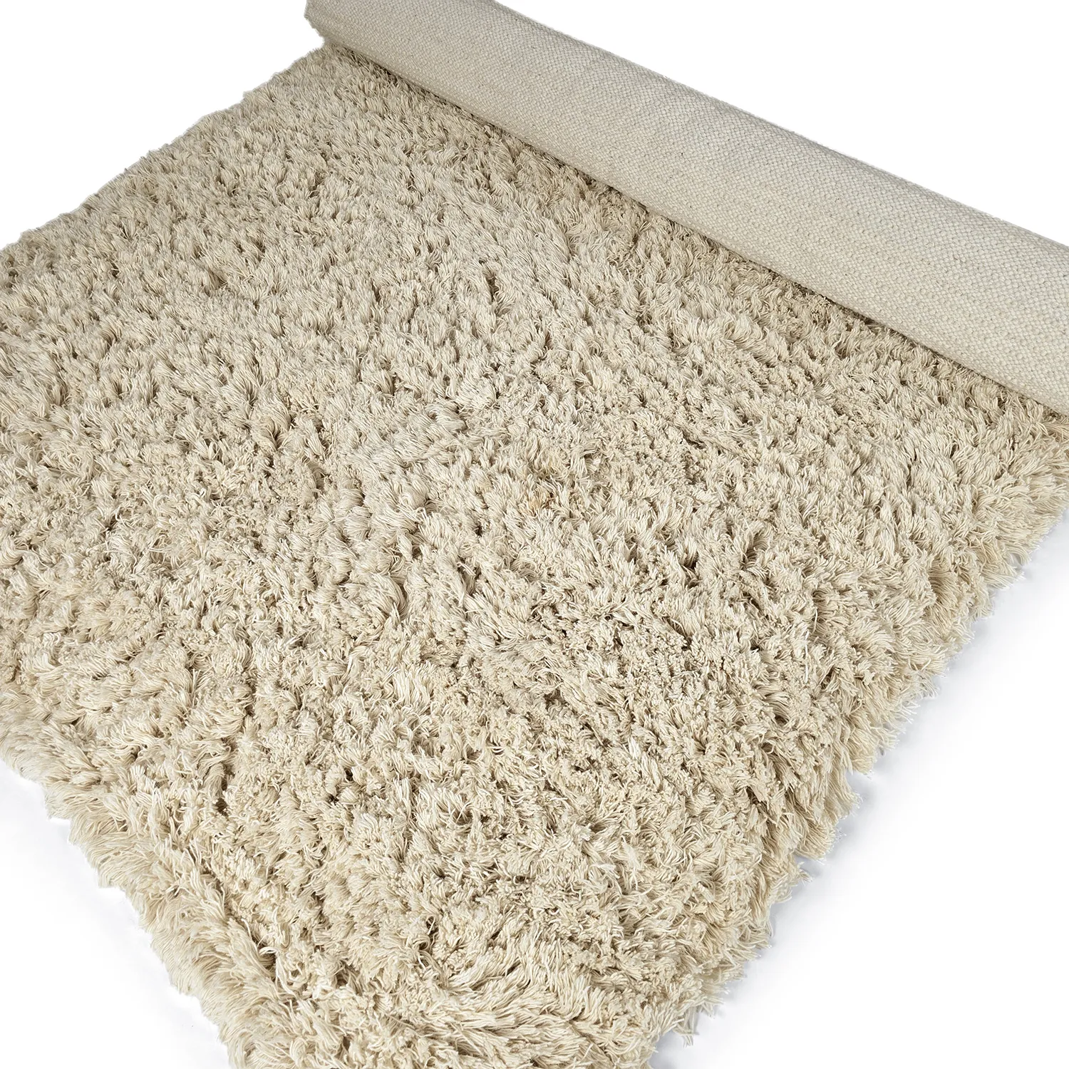 Ryetepper - Fassale Hand Woven Wool Shaggy (krem)
