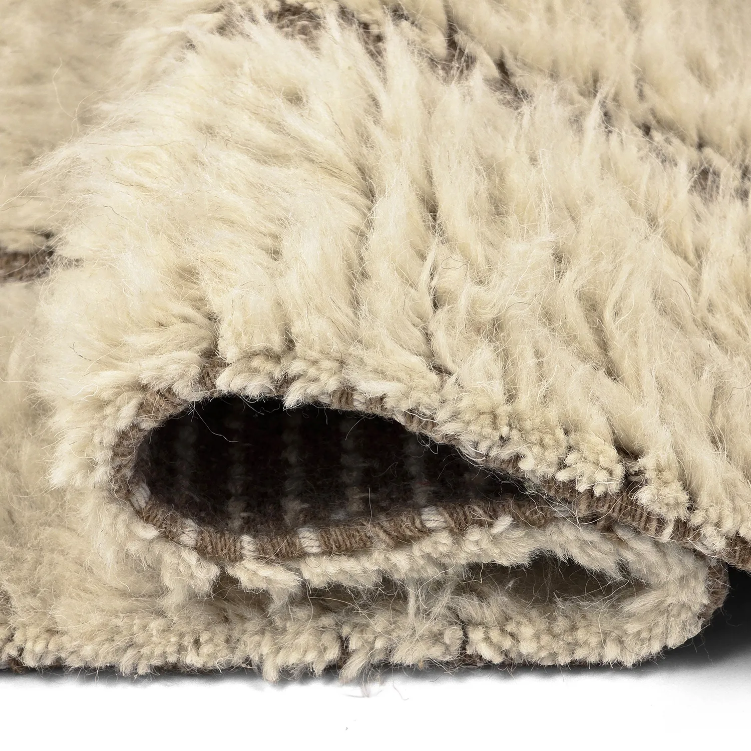 Ryetepper - Kiberg Hand Woven Wool Shaggy (krem)