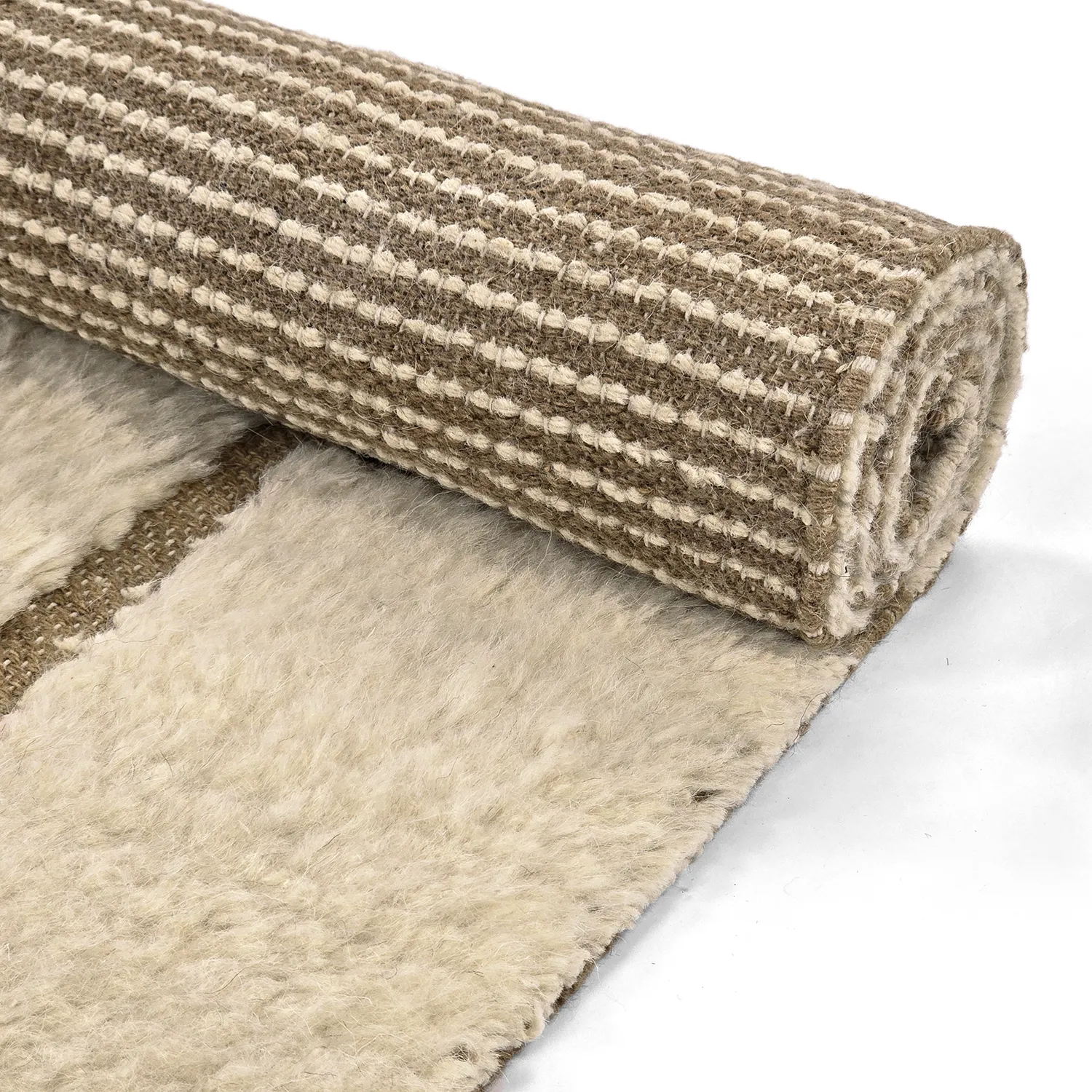 Ryetepper - Kiberg Hand Woven Wool Shaggy (krem)