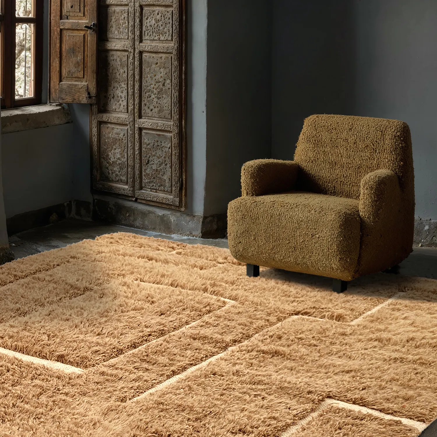 Ryetepper - Kiberg Hand Woven Wool Shaggy (beige)