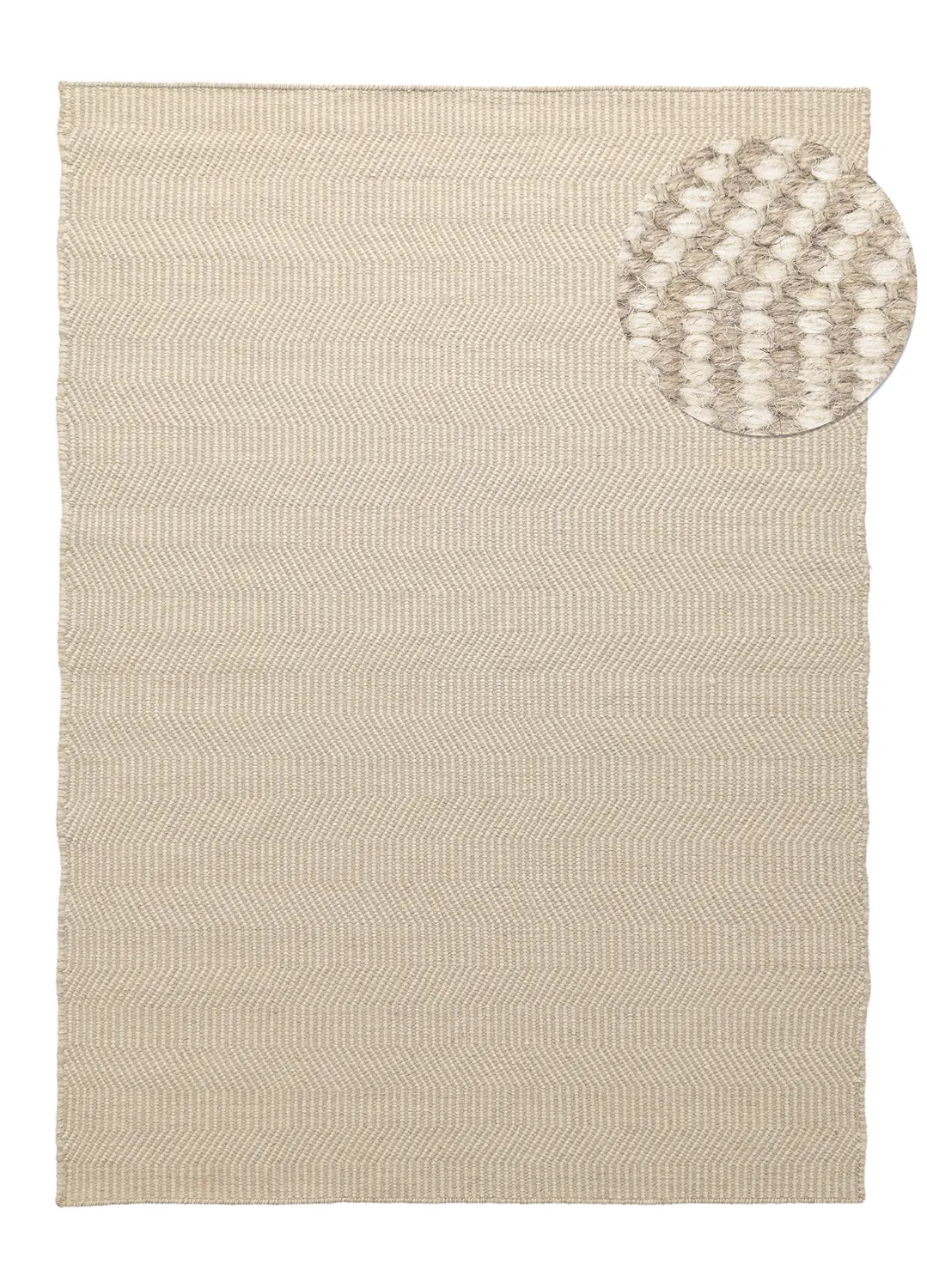 Ullteppe - Larkana (beige/hvit)