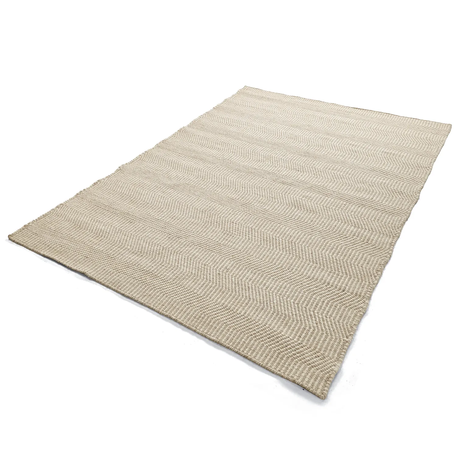 Ullteppe - Larkana (beige/hvit)