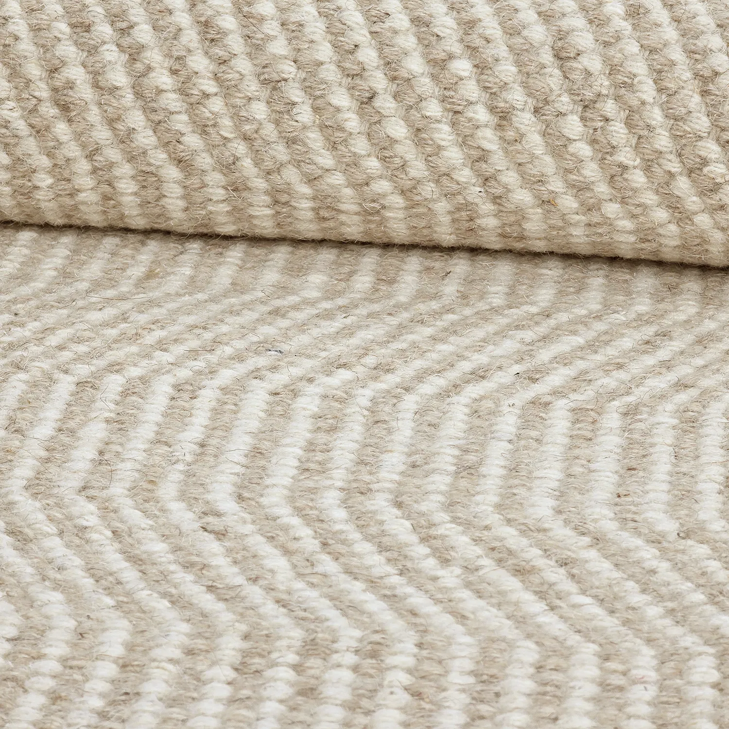 Ullteppe - Larkana (beige/hvit)