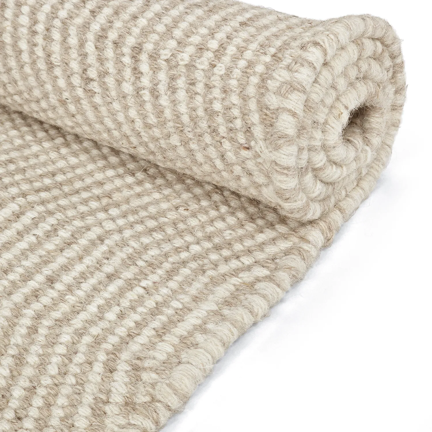 Ullteppe - Larkana (beige/hvit)