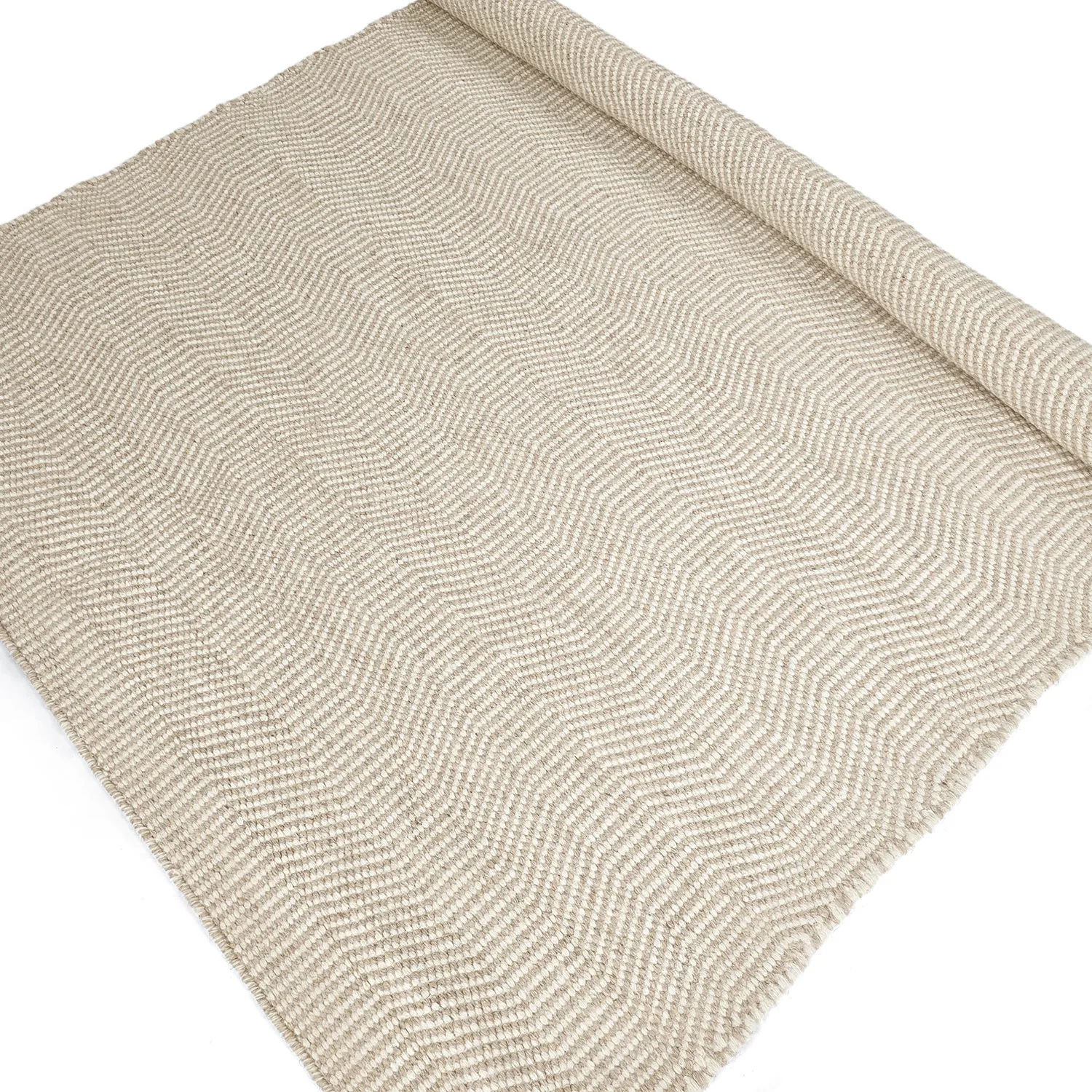 Ullteppe - Larkana (beige/hvit)