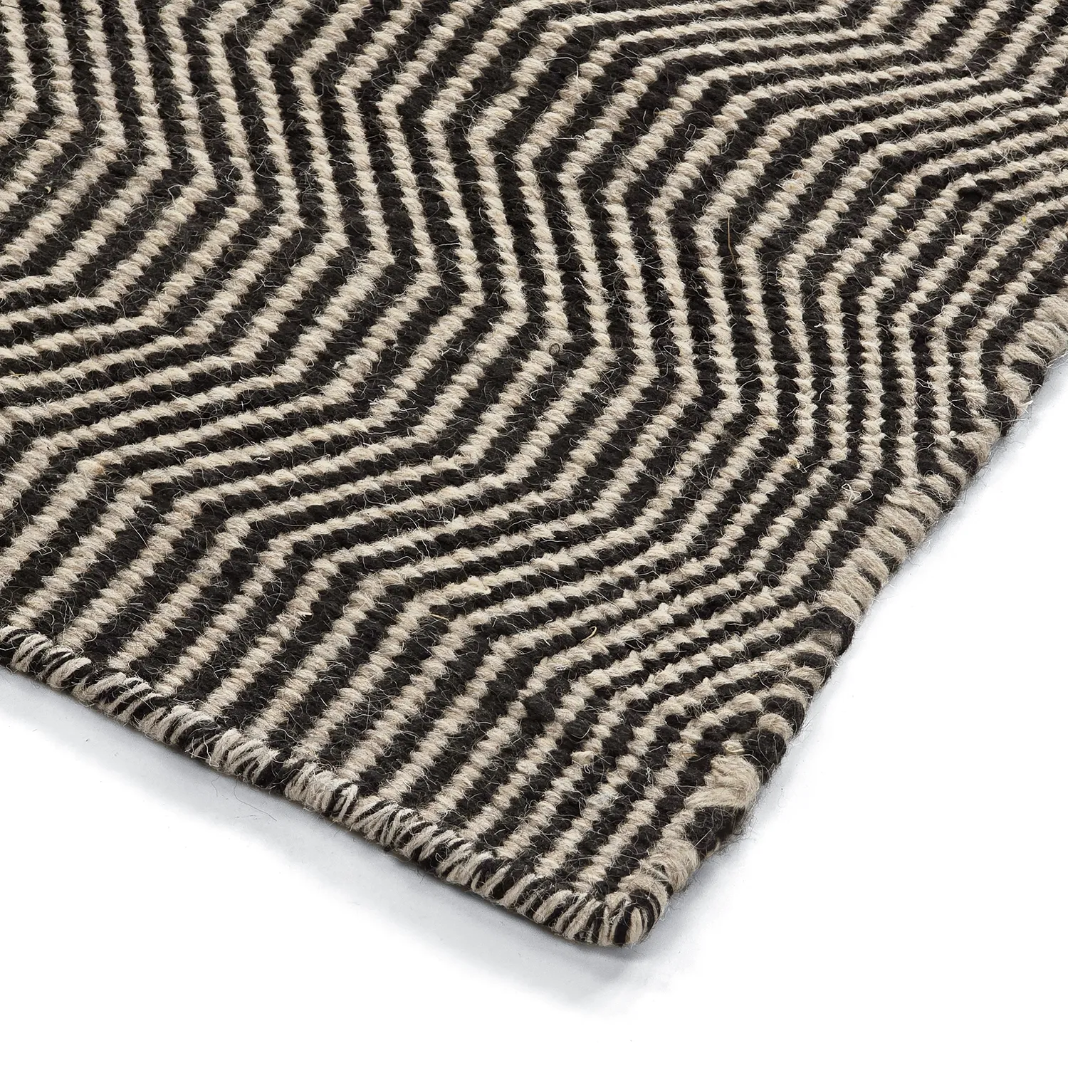 Ullteppe - Larkana (beige/svart)