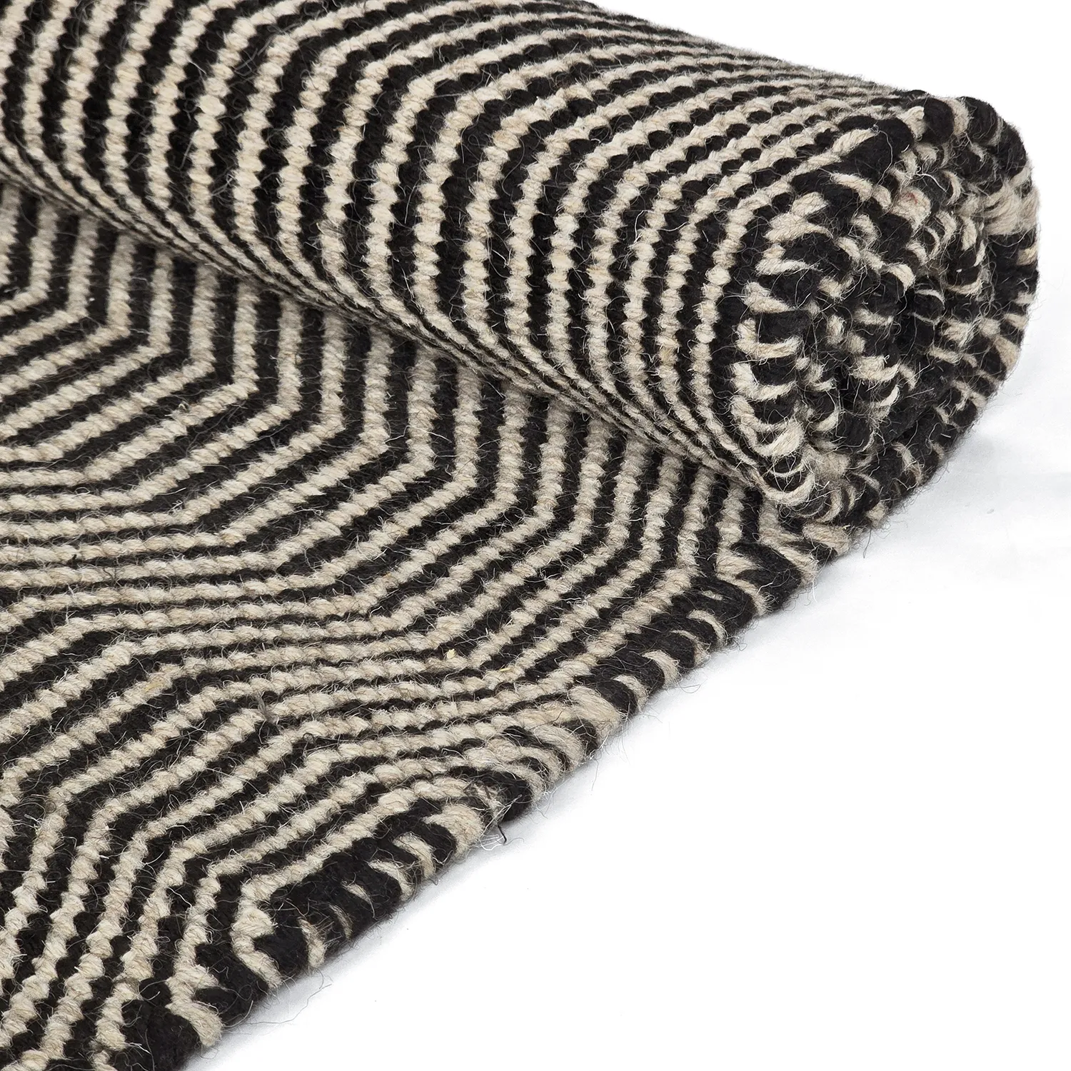Ullteppe - Larkana (beige/svart)