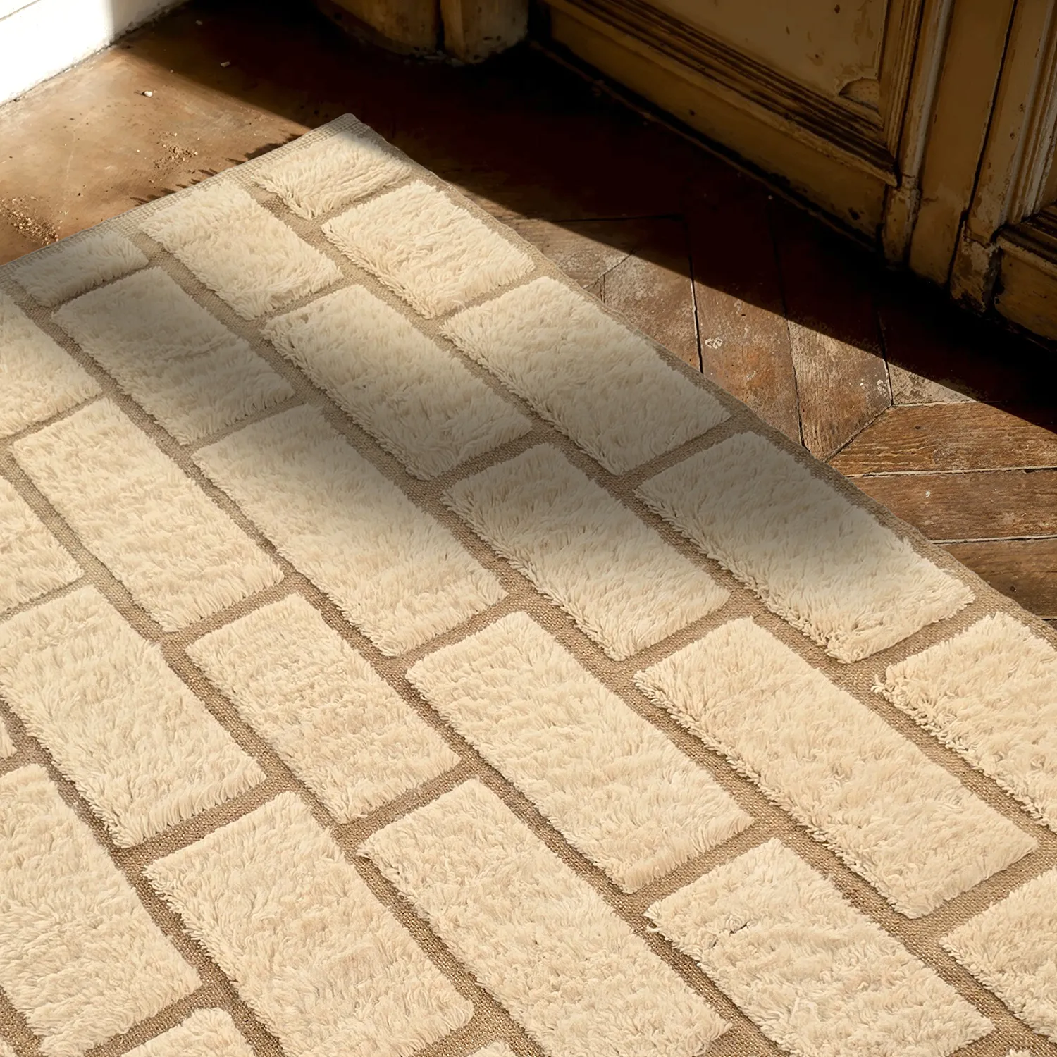 Ryetepper - Leknes Hand Woven Wool Shaggy (krem)