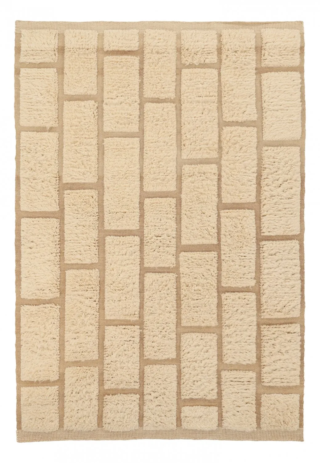 Ryetepper - Leknes Hand Woven Wool Shaggy (krem)