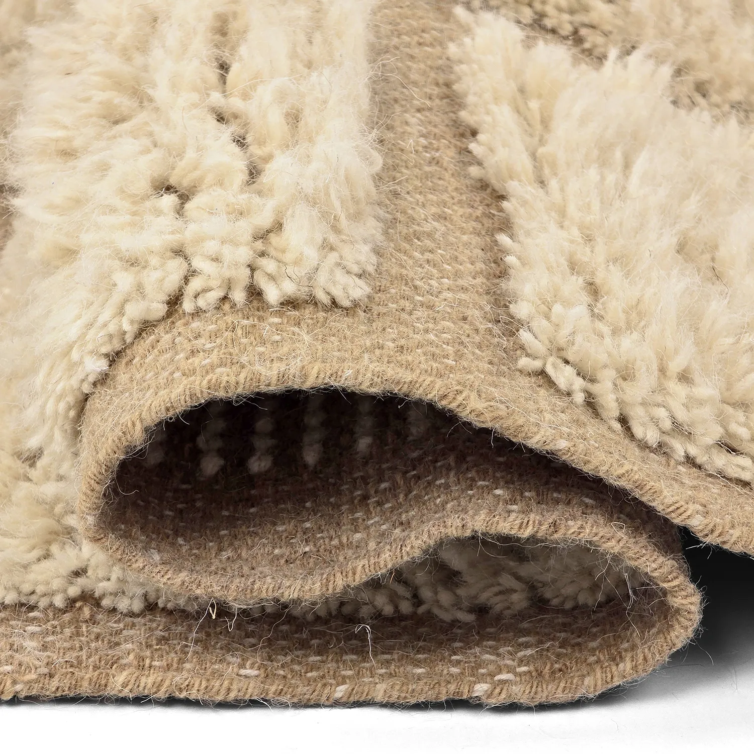 Ryetepper - Leknes Hand Woven Wool Shaggy (krem)
