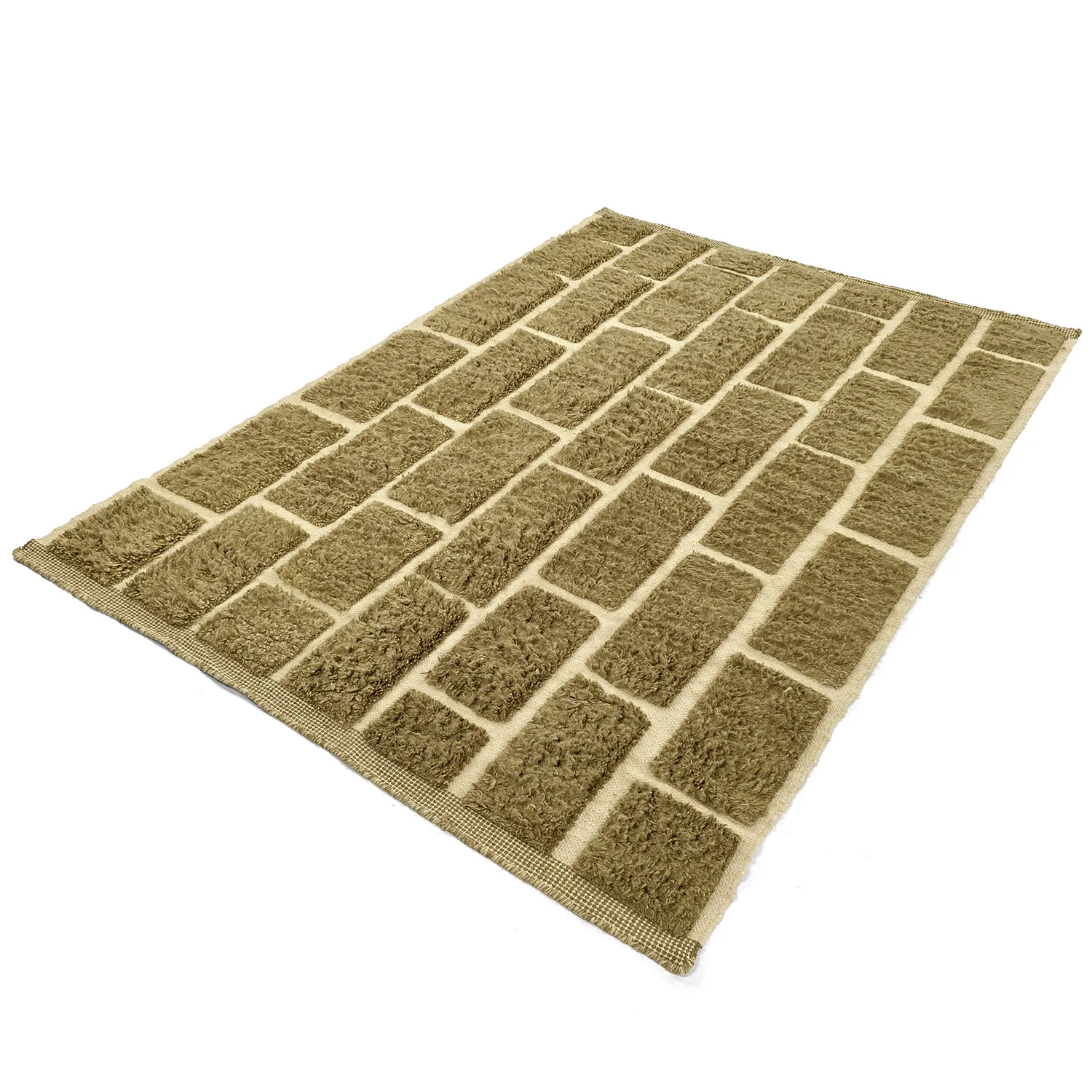 Ryetepper - Leknes Hand Woven Wool Shaggy (grønn)