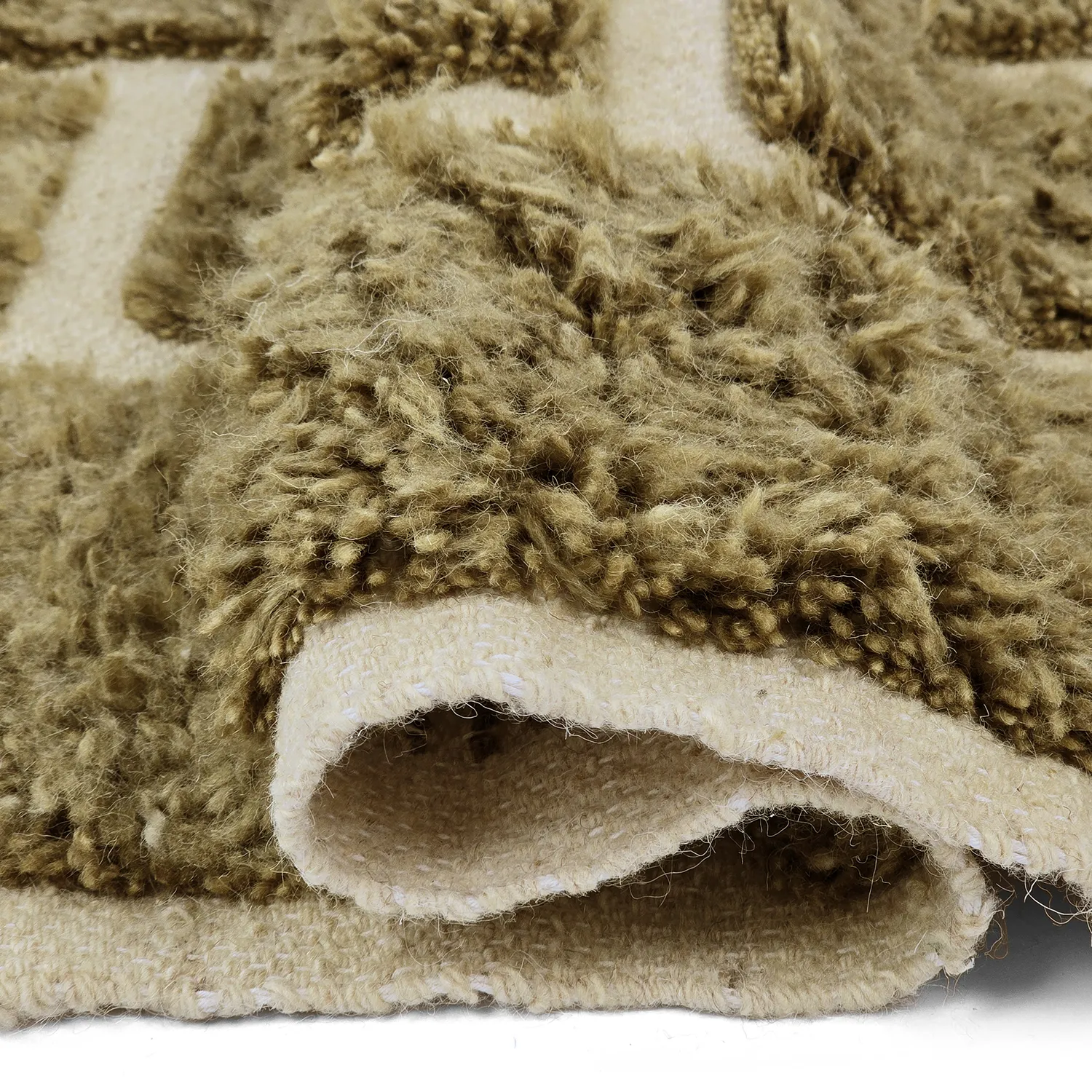 Ryetepper - Leknes Hand Woven Wool Shaggy (grønn)
