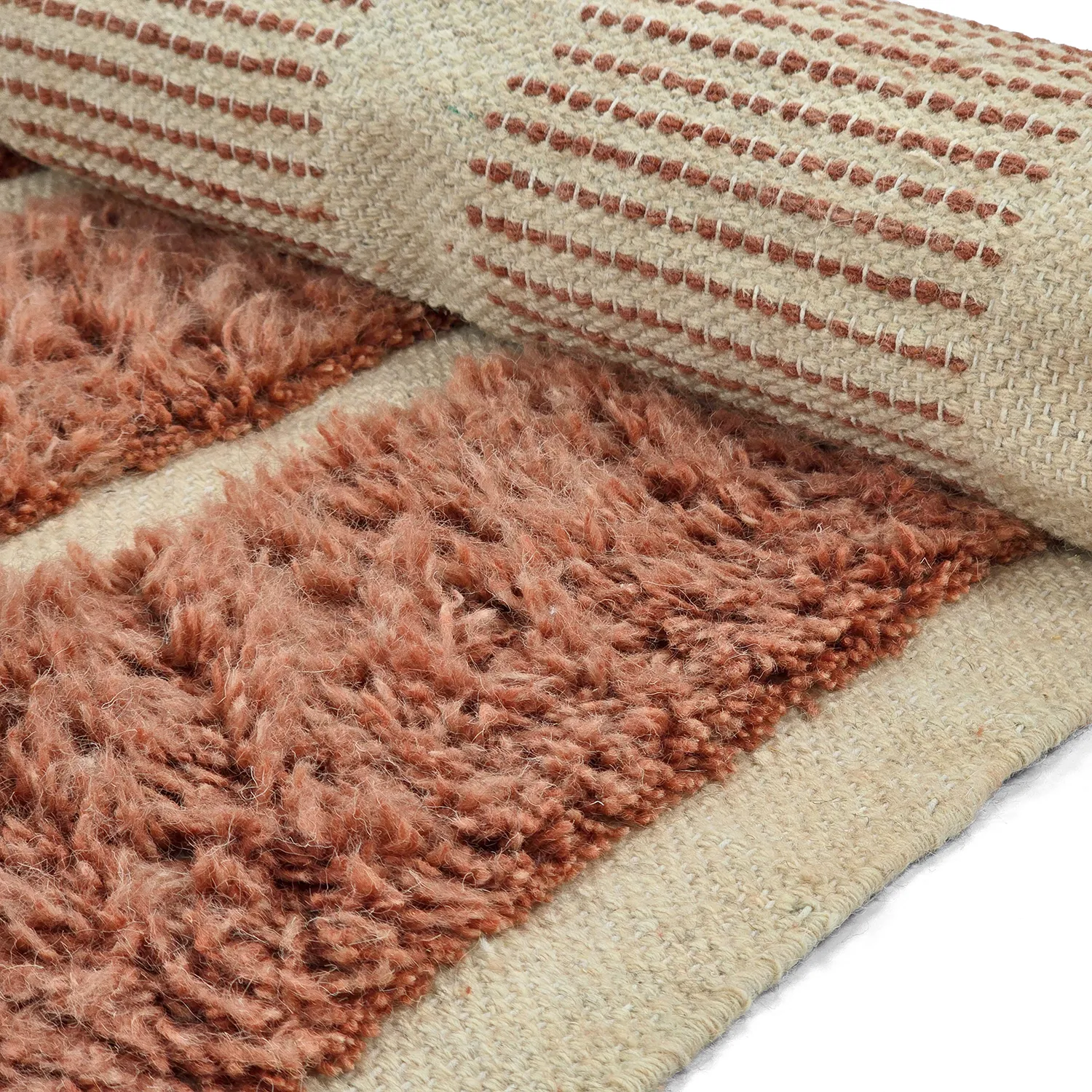 Ryetepper - Leknes Hand Woven Wool Shaggy (terrakotta)