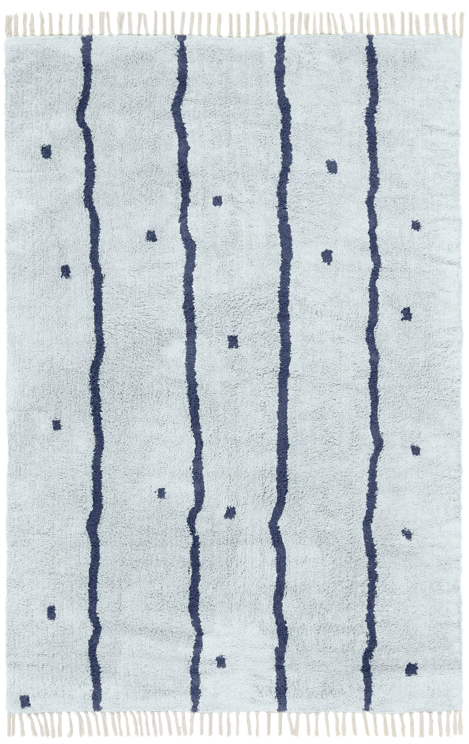 Ryetepper - Leora Natural Cotton Shaggy (grå/blå)