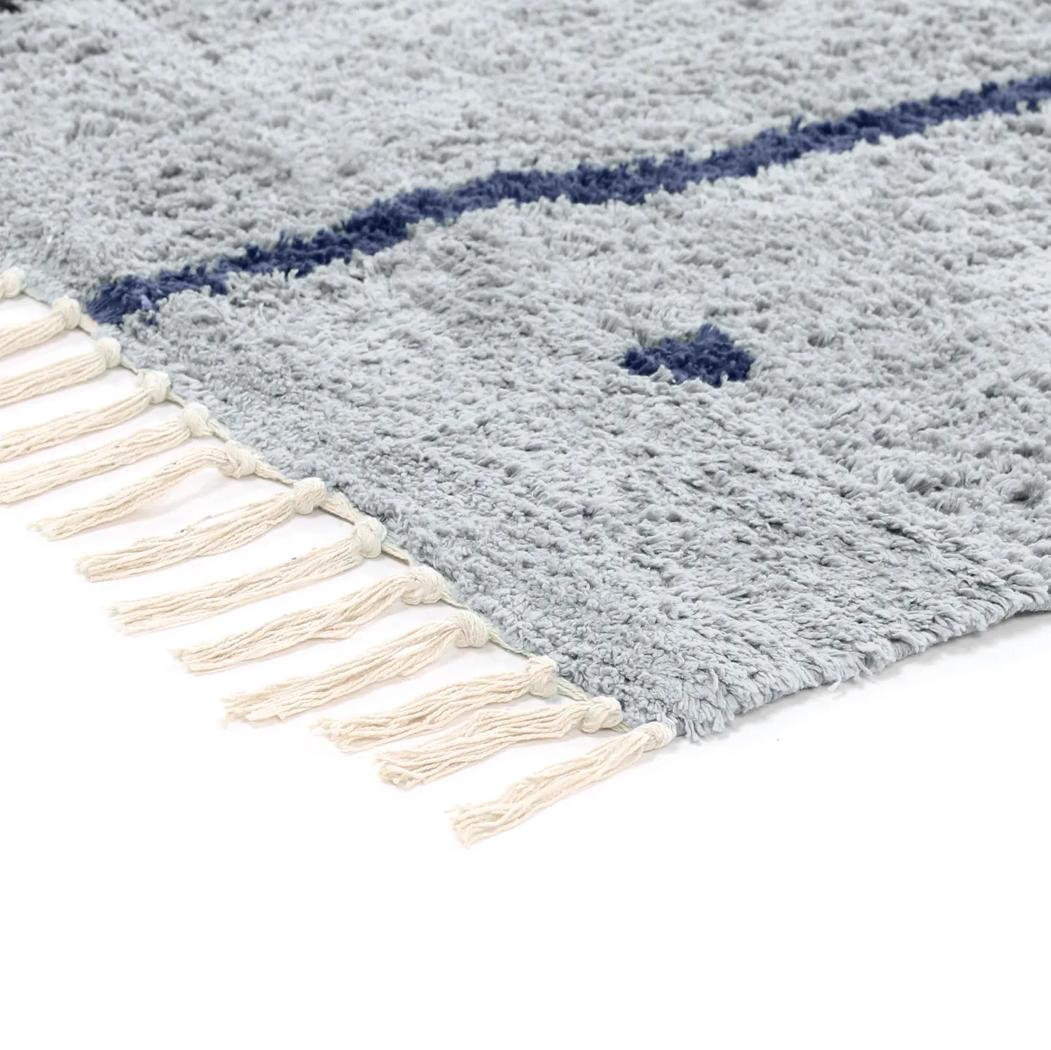 Ryetepper - Leora Natural Cotton Shaggy (grå/blå)