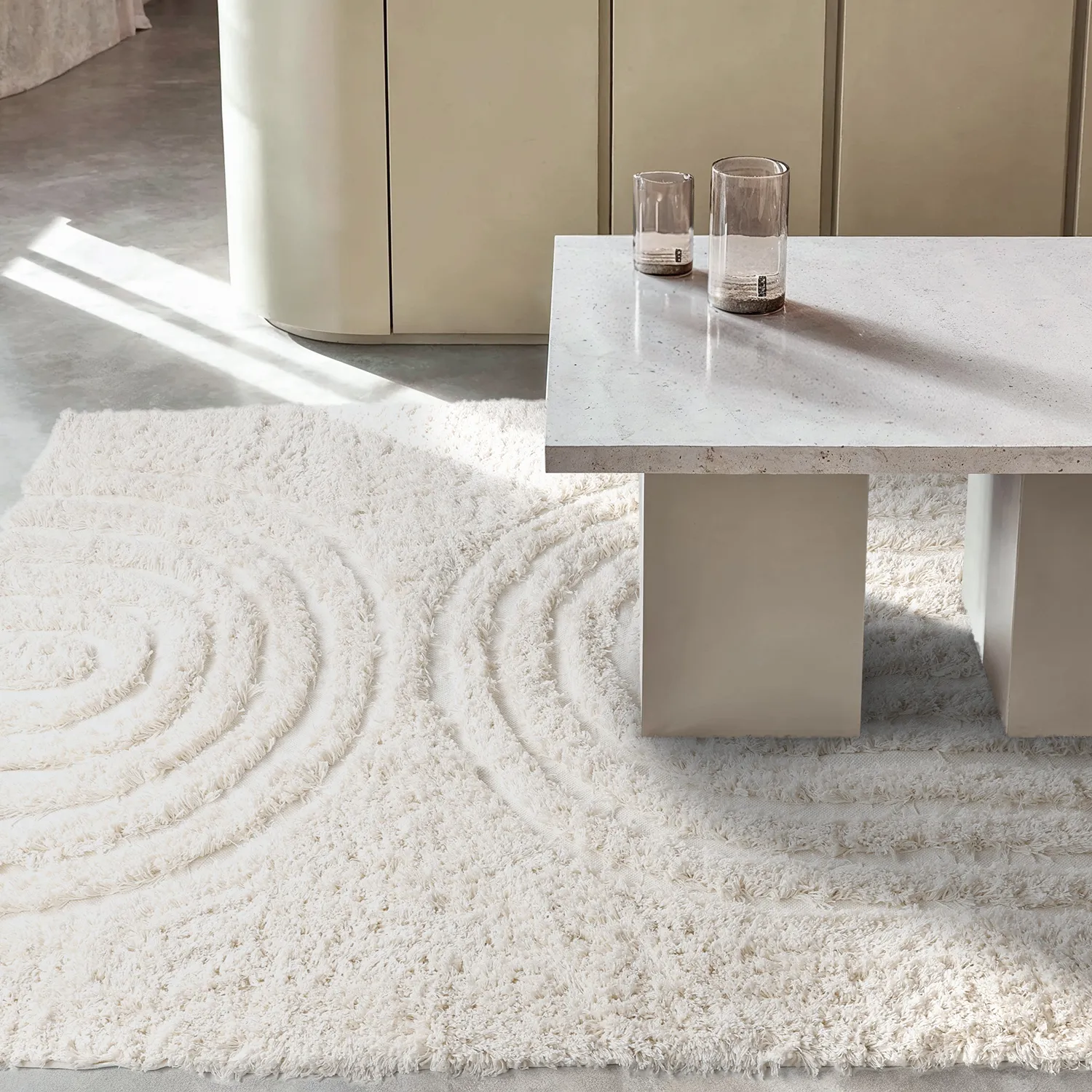 Ryetepper - Lindos Natural Cotton Shaggy (hvit)