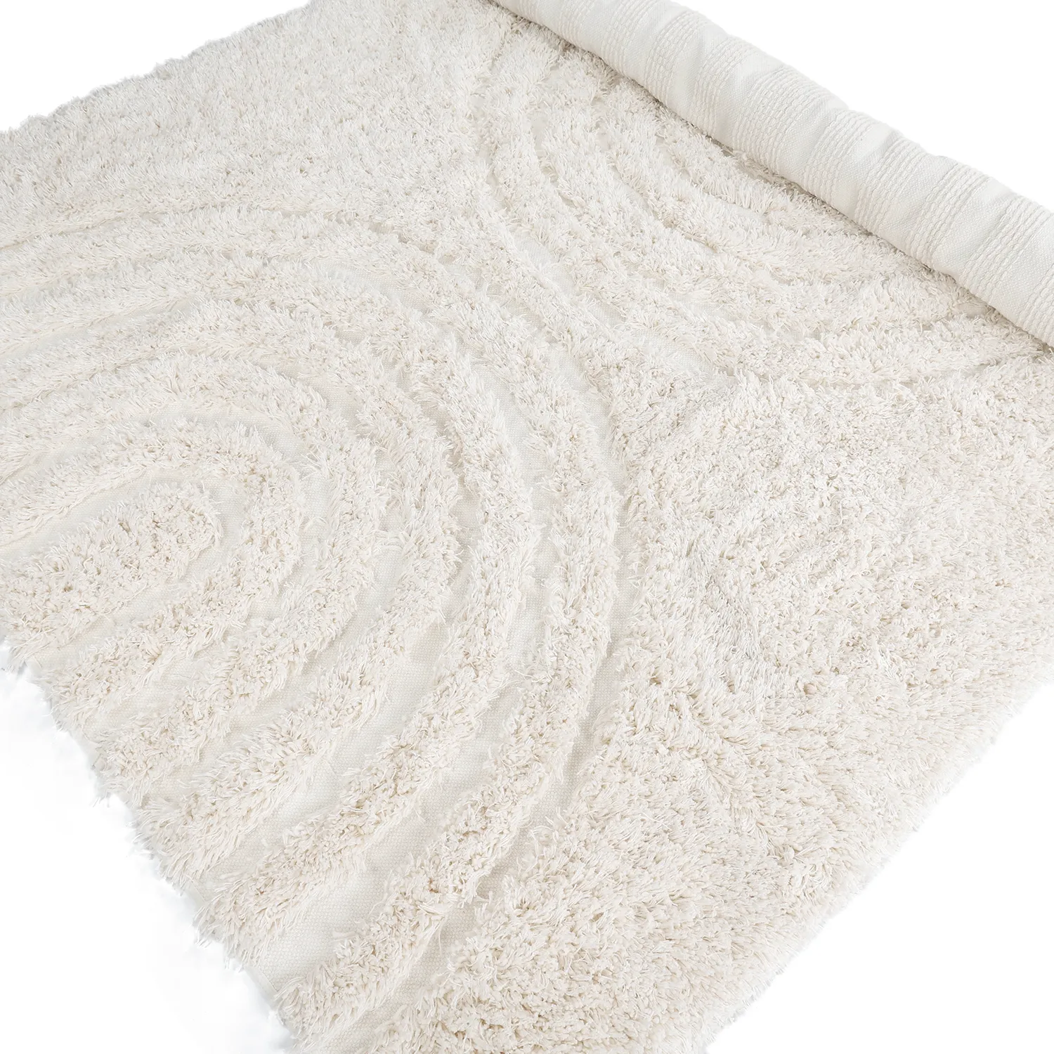 Ryetepper - Lindos Natural Cotton Shaggy (hvit)