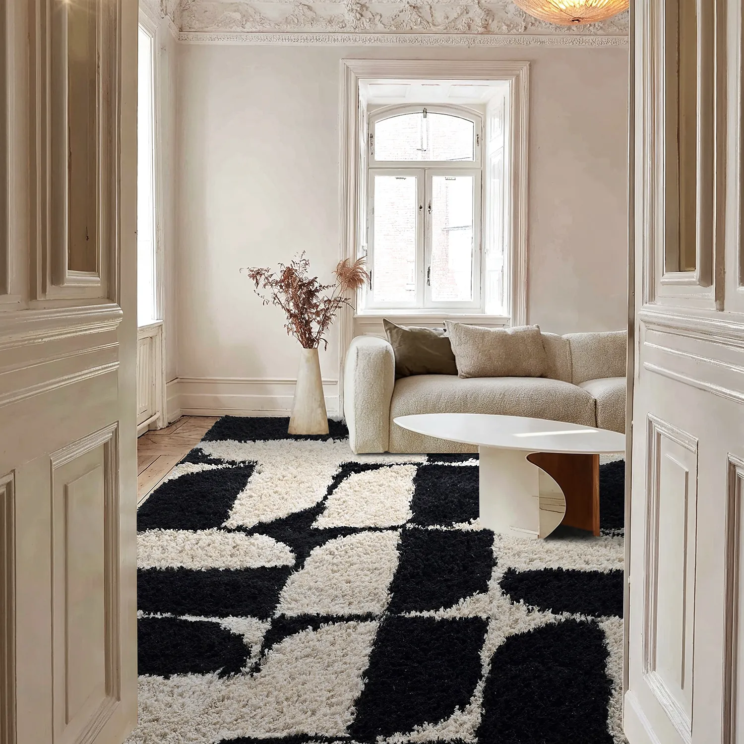 Ryetepper - Marvao Natural Cotton Shaggy (offwhite/svart)