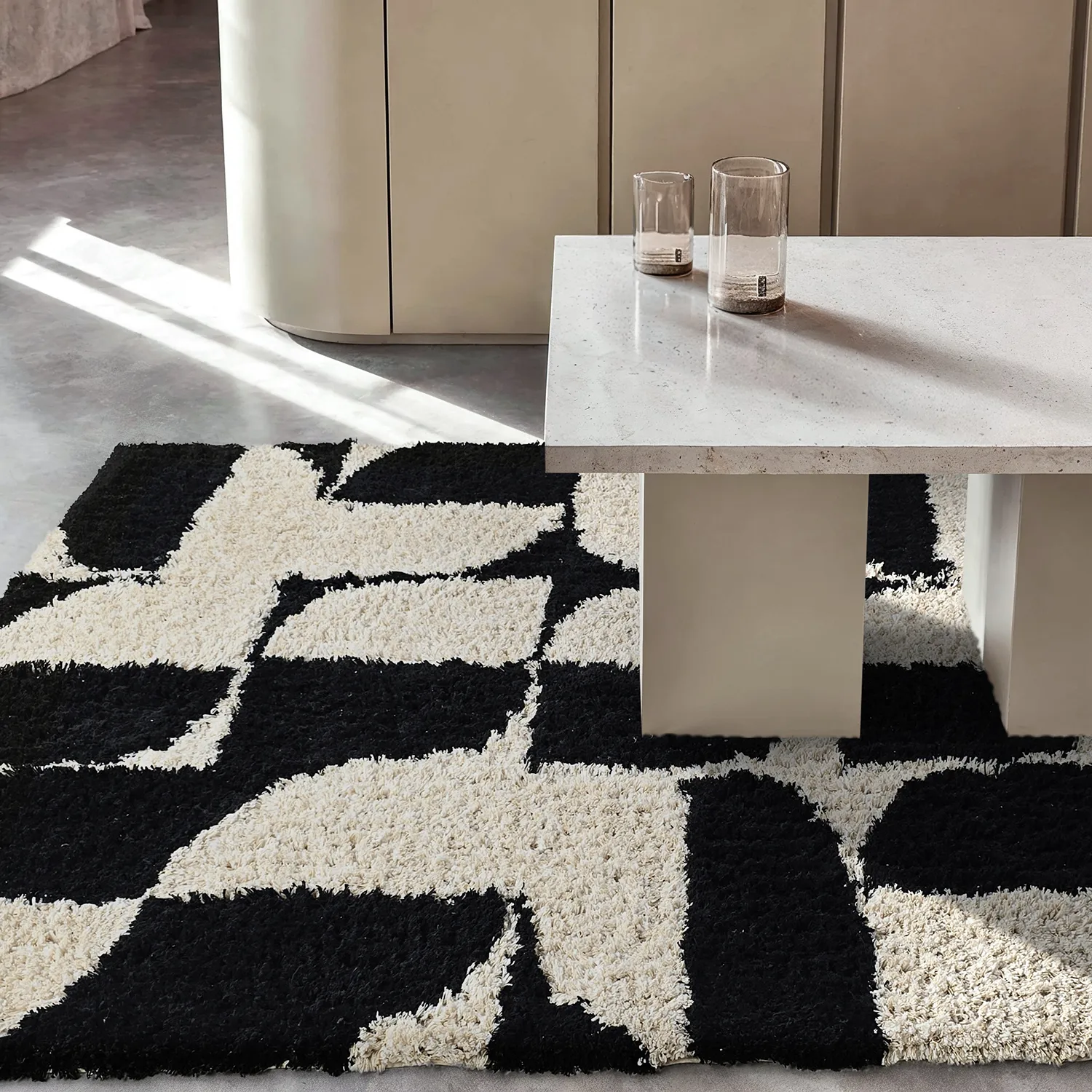Ryetepper - Marvao Natural Cotton Shaggy (offwhite/svart)