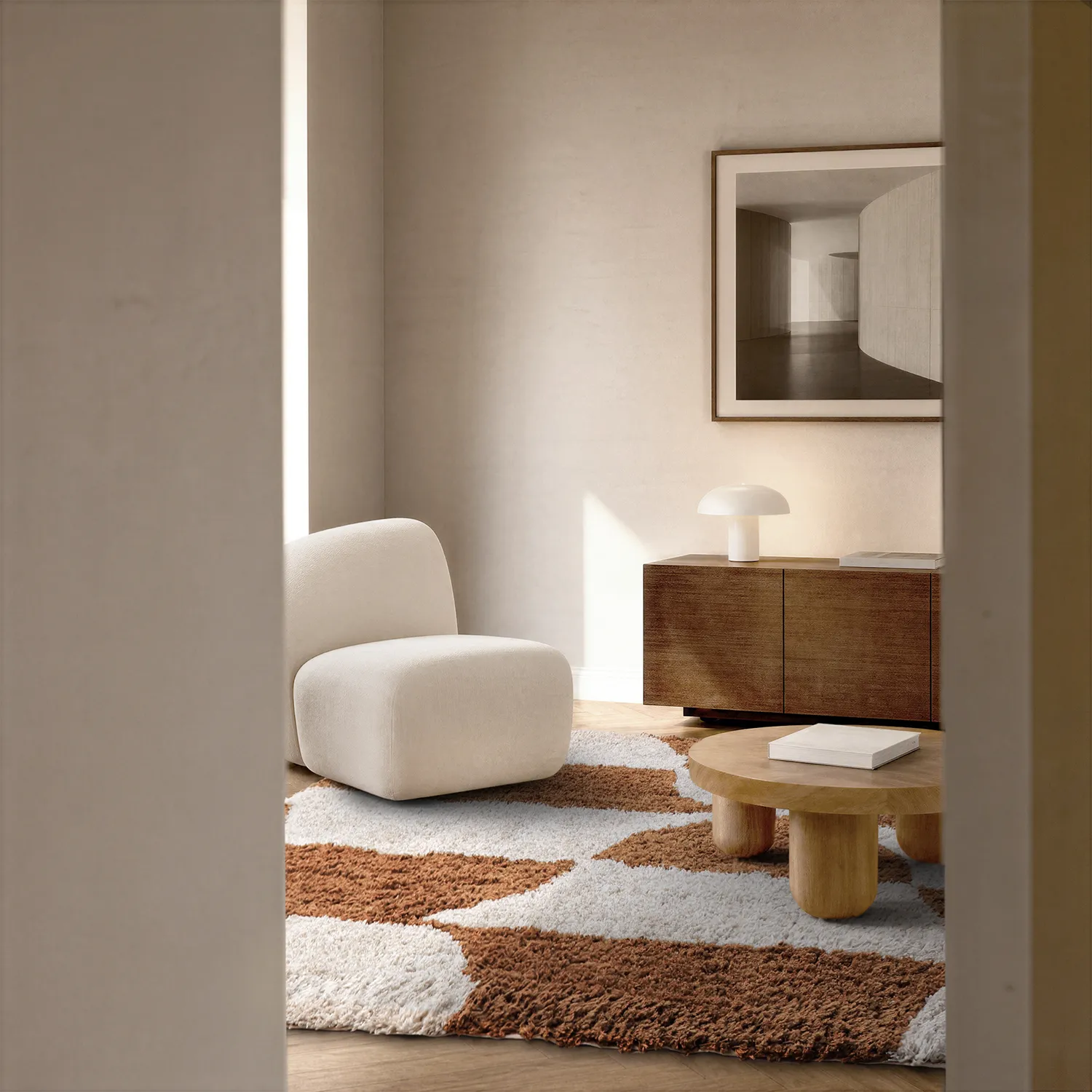 Ryetepper - Kalymnos Natural Cotton Shaggy (offwhite/okergul)