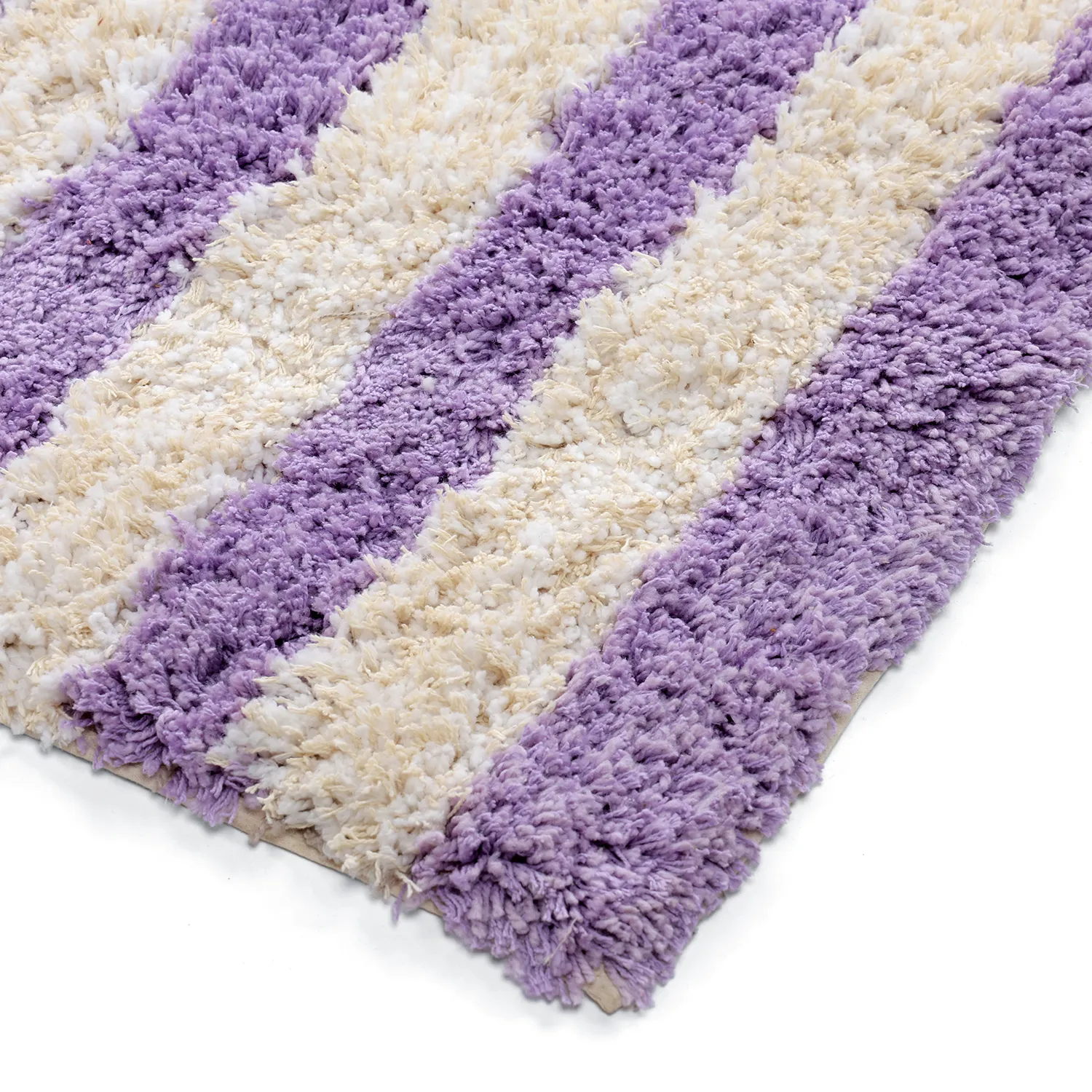 Ryetepper - Thira Stripe Cotton Shaggy (krem/lys lilla)