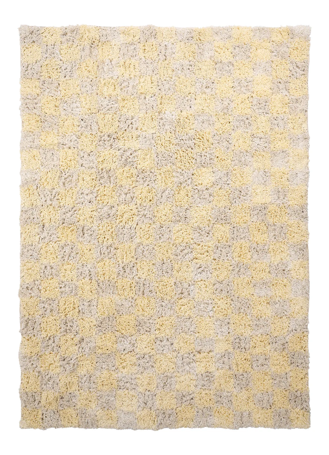 Ryetepper - Methoni Check Cotton Shaggy (kermanvärinen/lysegul)