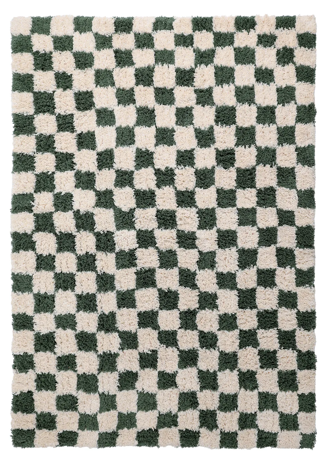 Ryetepper - Methoni Check Cotton Shaggy (krem/grønn)