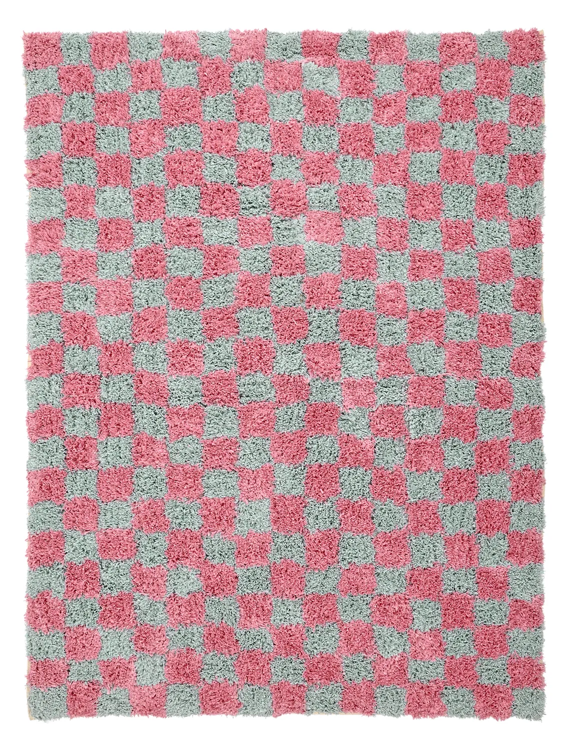 Ryetepper - Methoni Check Cotton Shaggy (lyseblå/lyserosa)