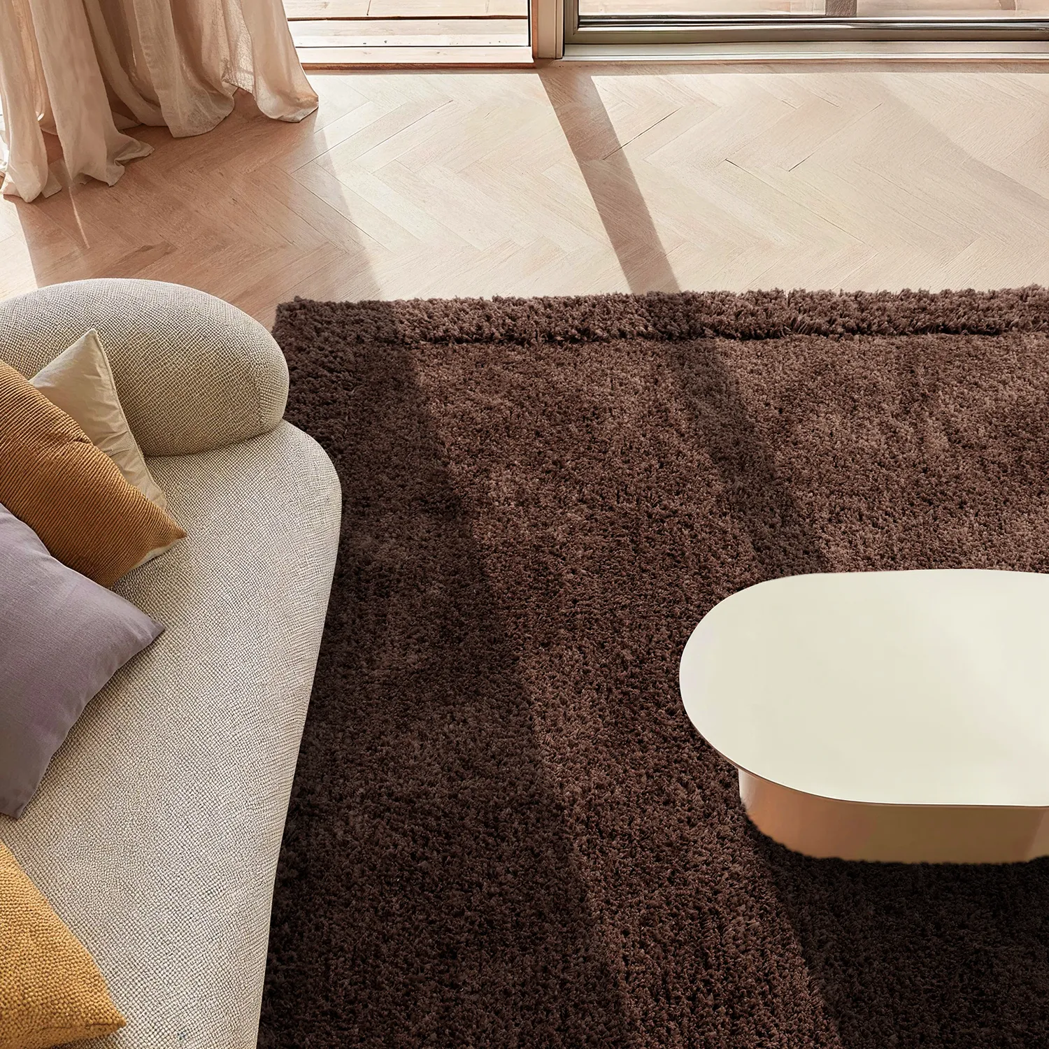 Ryetepper - Molyvos Natural Cotton Shaggy (brun)