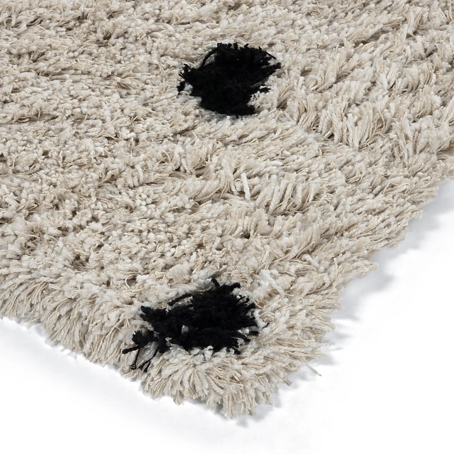 Ryetepper - Soria Natural Cotton Shaggy (offwhite/svart)