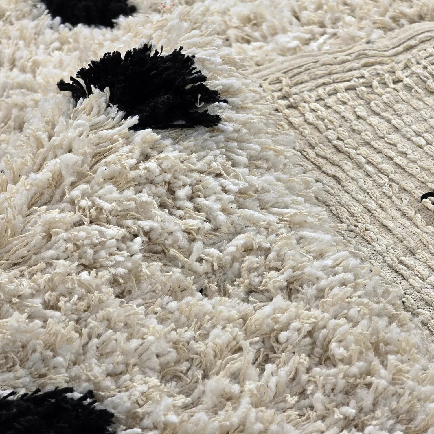 Ryetepper - Soria Natural Cotton Shaggy (offwhite/svart)