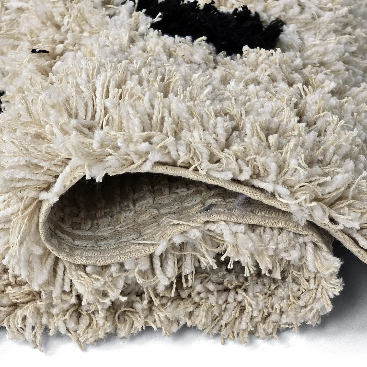Ryetepper - Soria Natural Cotton Shaggy (offwhite/svart)
