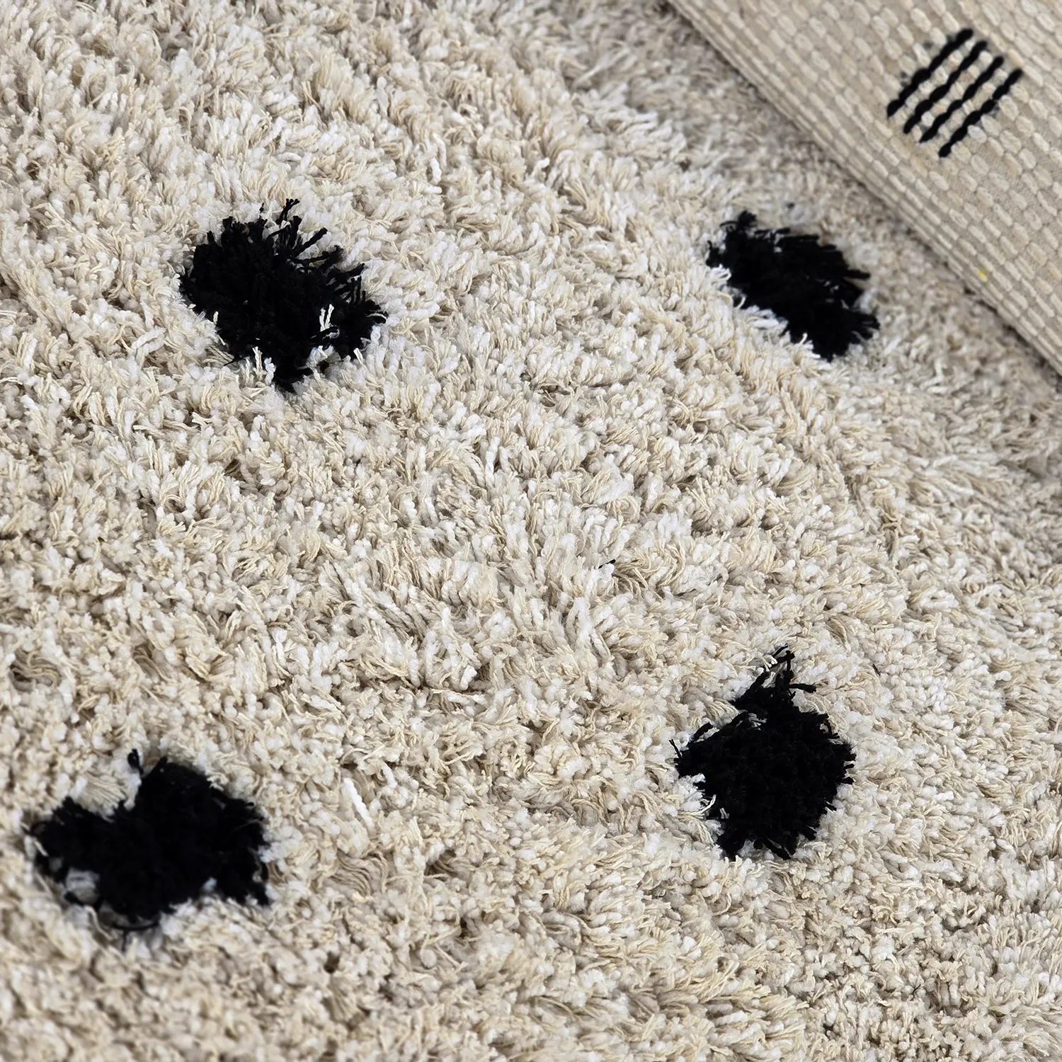 Ryetepper - Soria Natural Cotton Shaggy (offwhite/svart)