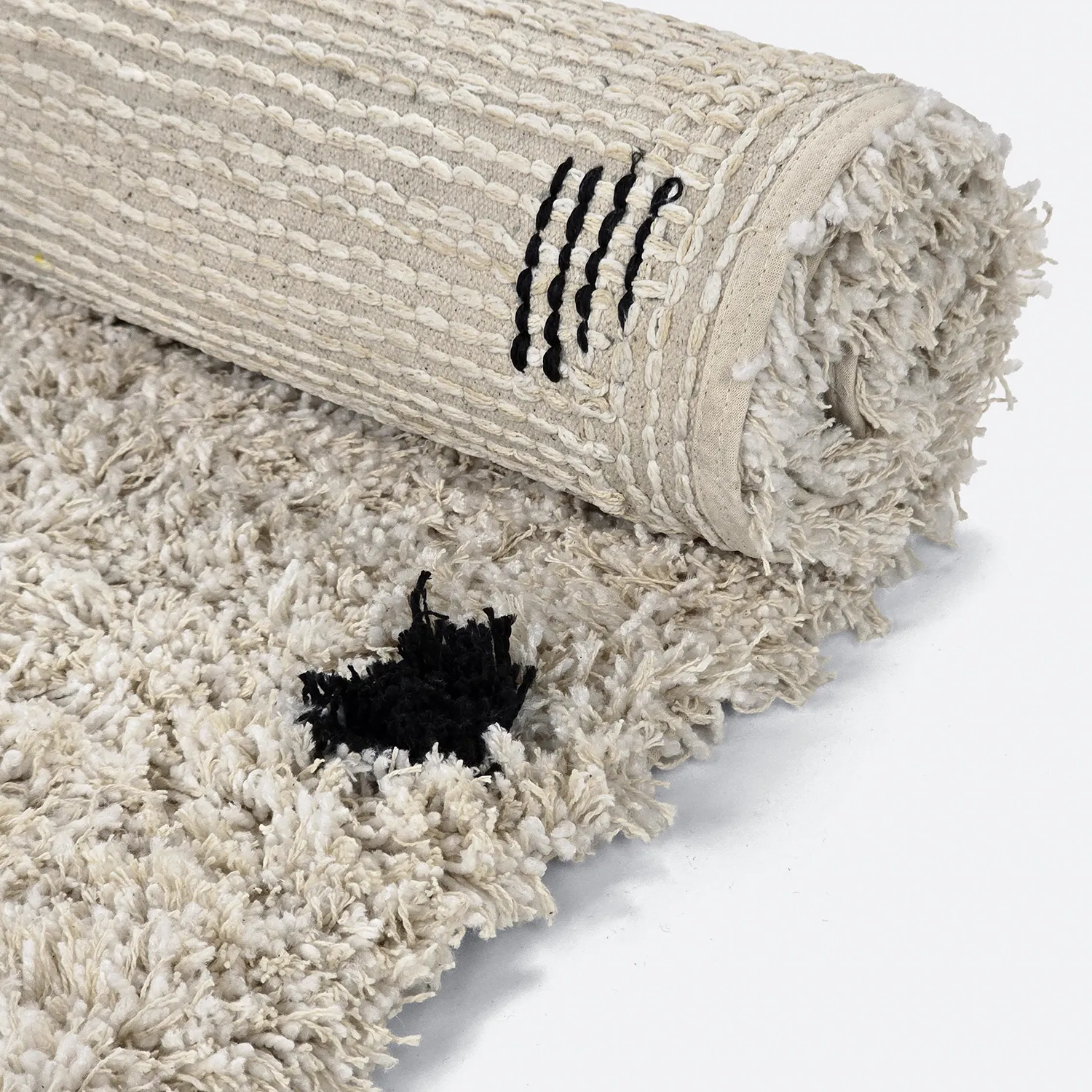 Ryetepper - Soria Natural Cotton Shaggy (offwhite/svart)