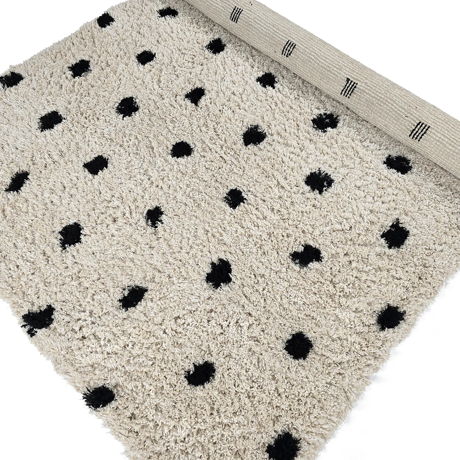 Ryetepper - Soria Natural Cotton Shaggy (offwhite/svart)