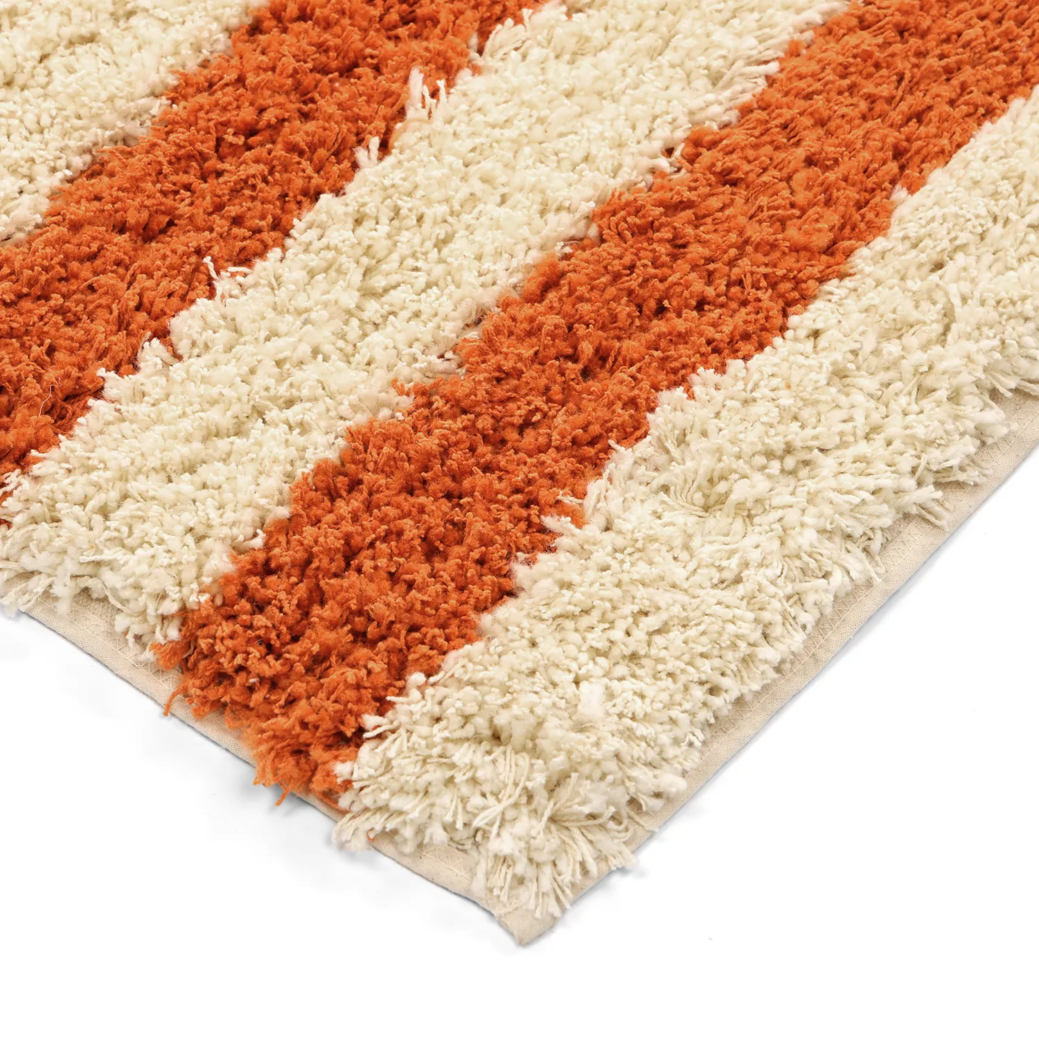 Ryetepper - Thira Stripe Cotton Shaggy (lysegul/lys oransje)