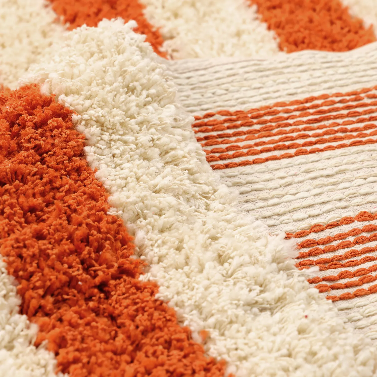 Ryetepper - Thira Stripe Cotton Shaggy (lysegul/lys oransje)