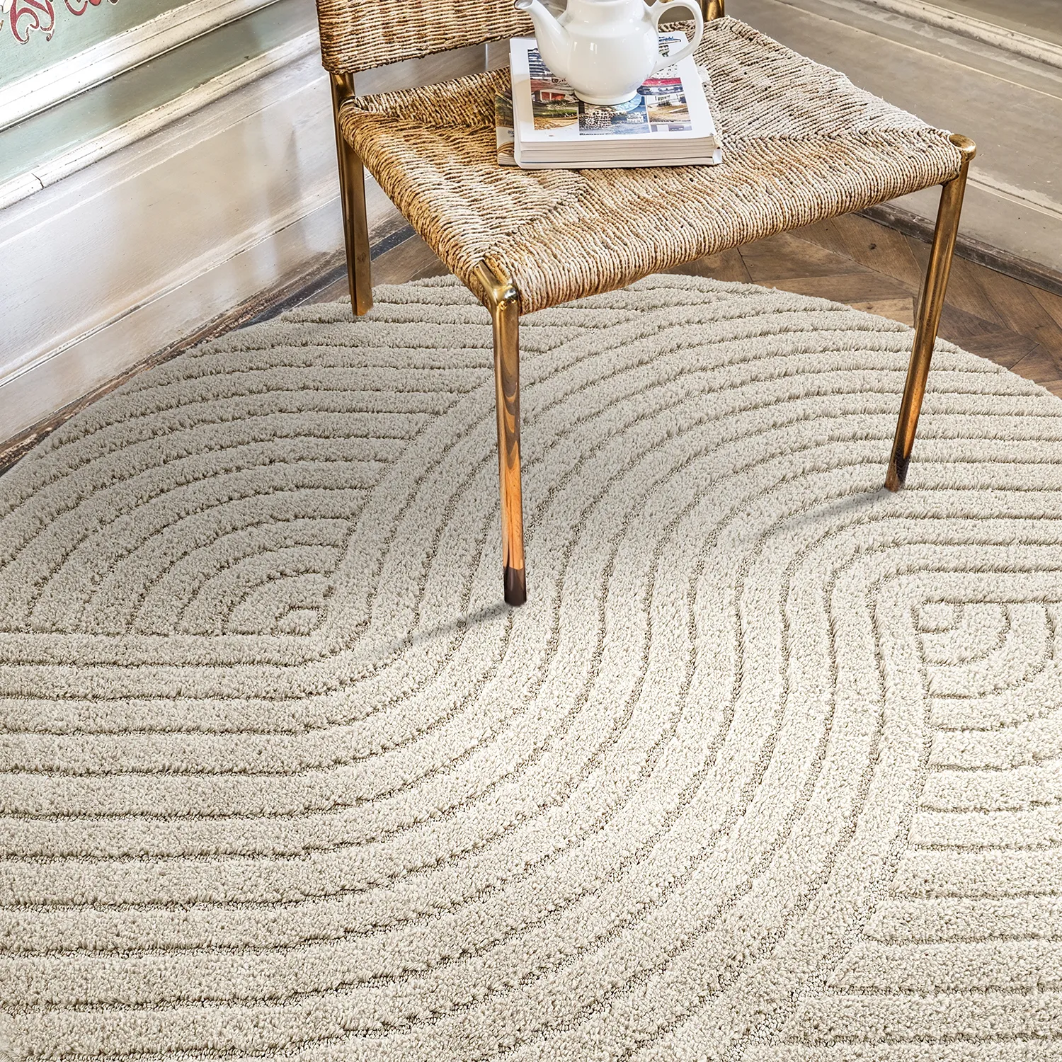 Runde tepper - Wendy (beige)