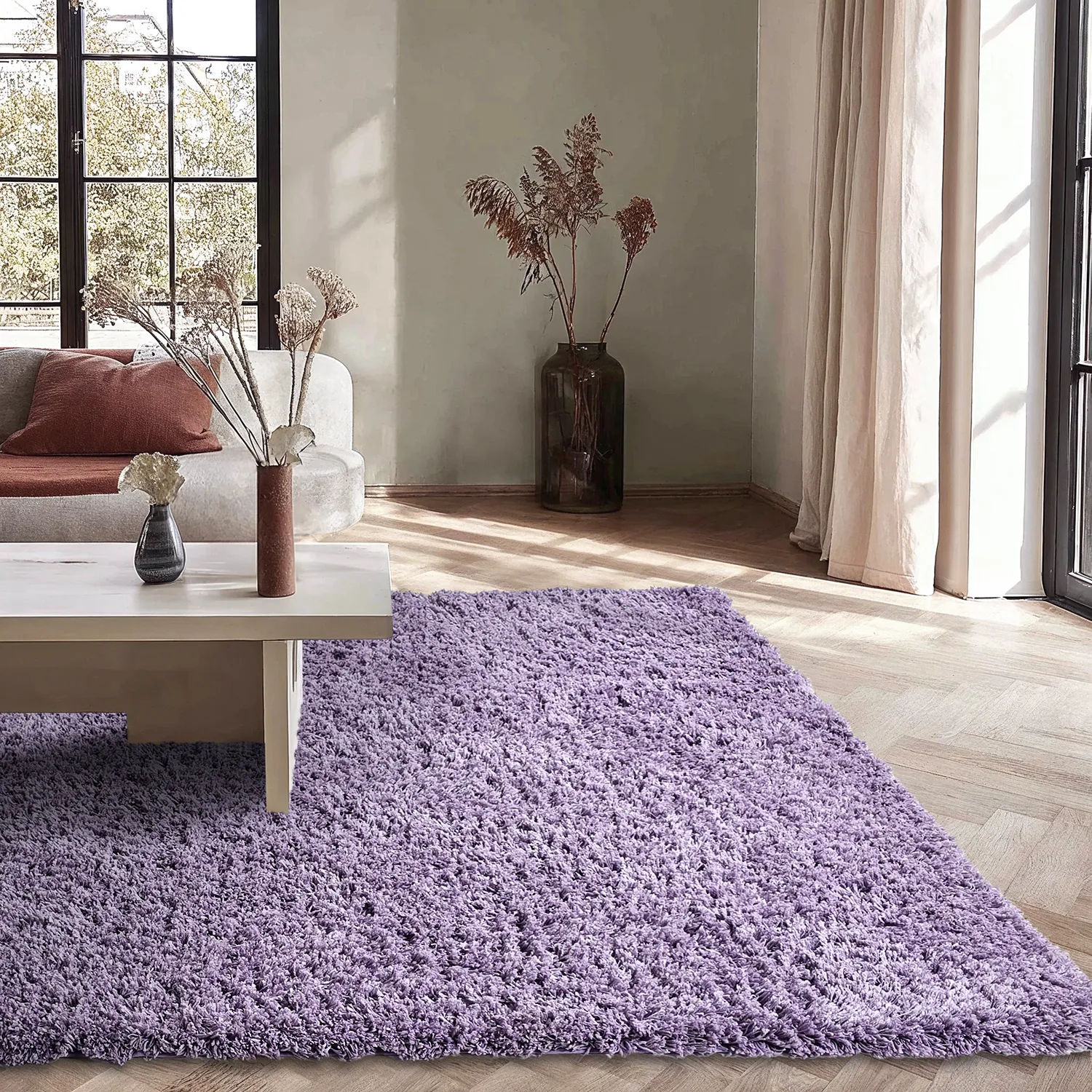 Ryetepper - Combarro Solid Cotton Shaggy (lys lilla)