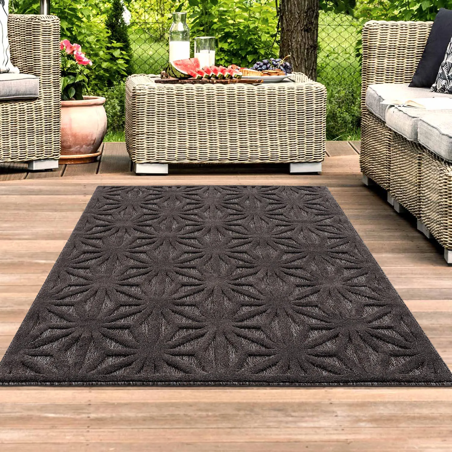 Shaggy Indoor-Outdoor - Preston (antrasitt)