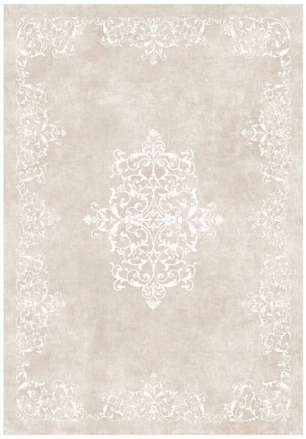 Wilton-teppe - Santi (beige/hvit)