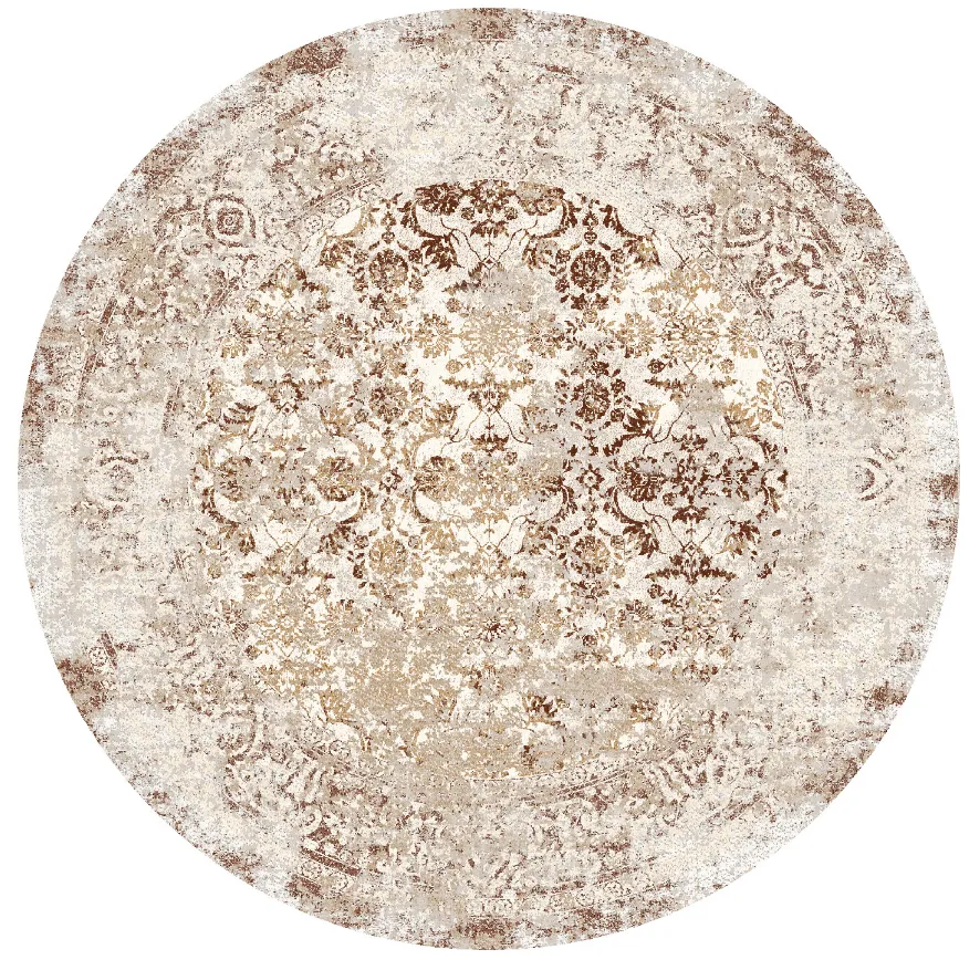 Rundt teppe - Denizli (beige)