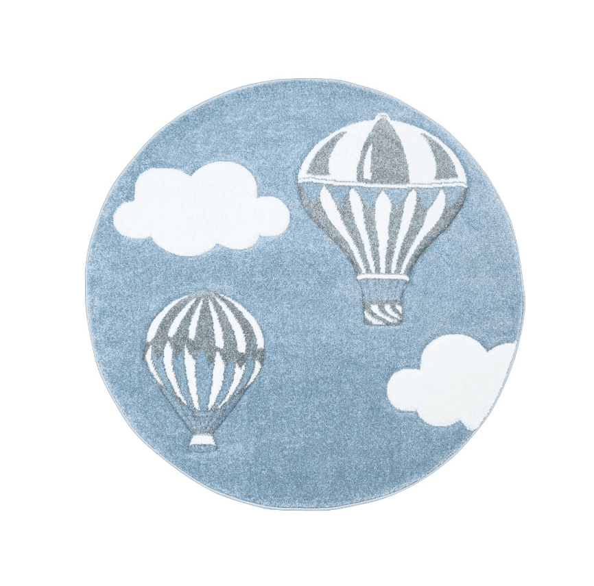 Barneteppe - Bueno Hot Air Balloon (blå)