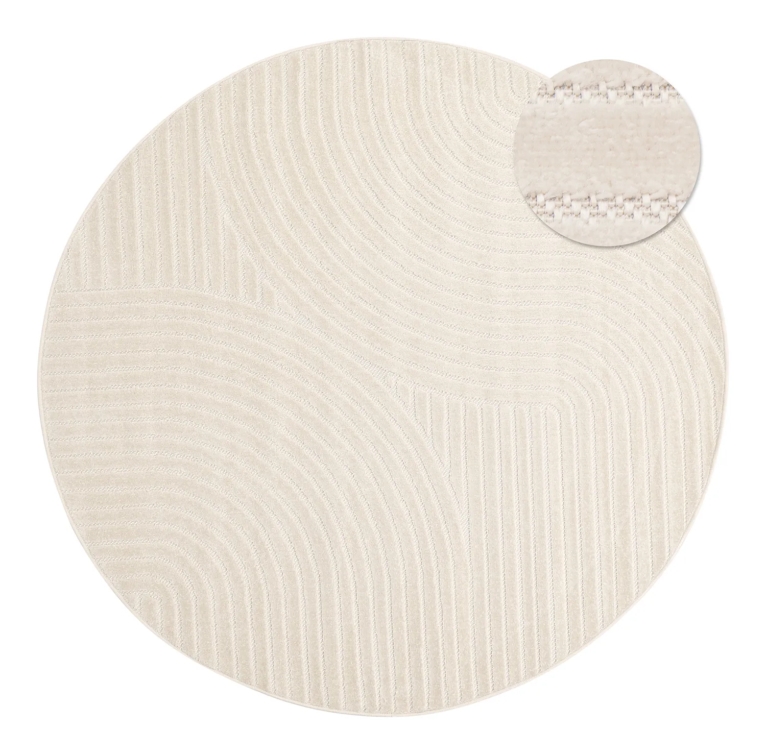 Runde tepper - Devon (cream)